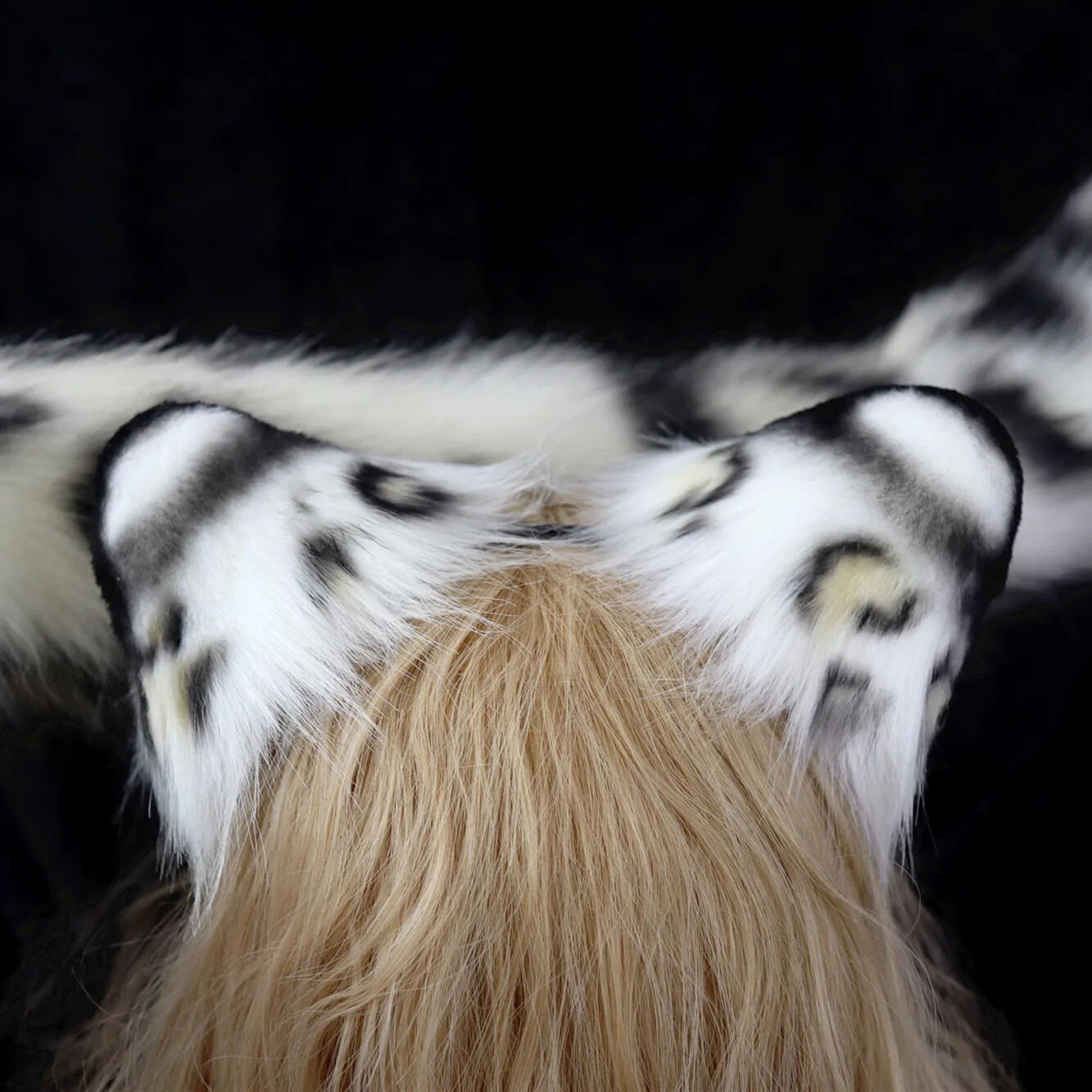 Halloween Handmade Animal Ear Simulation Snow Leopard Ear Tail Headwear Girl