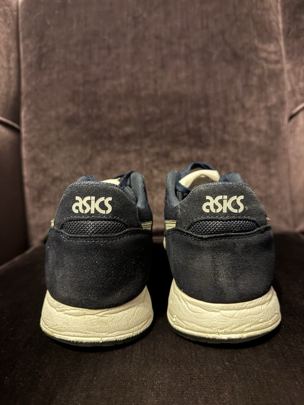 Asics Lyte Men’s 9.5 Classic Casual Athletic Midnight Navy/Sheet Rock Sneakers