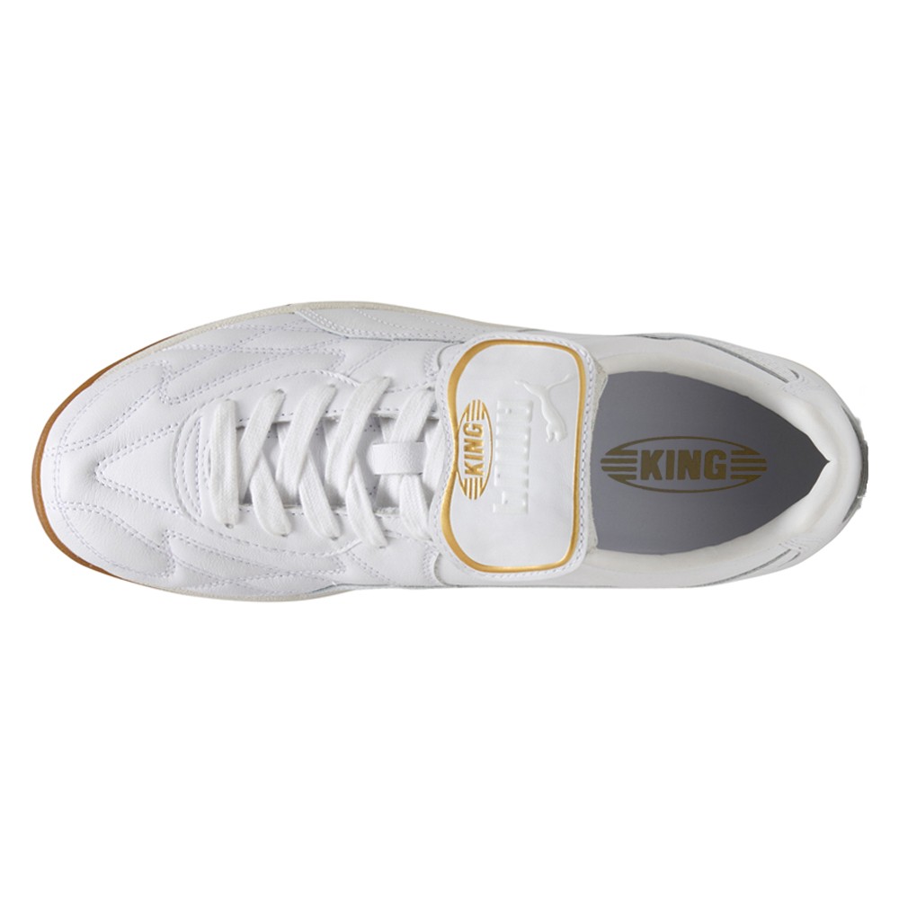 PUMA King Indoor Lace Up Mens White Sneakers Casual Shoes 40168302