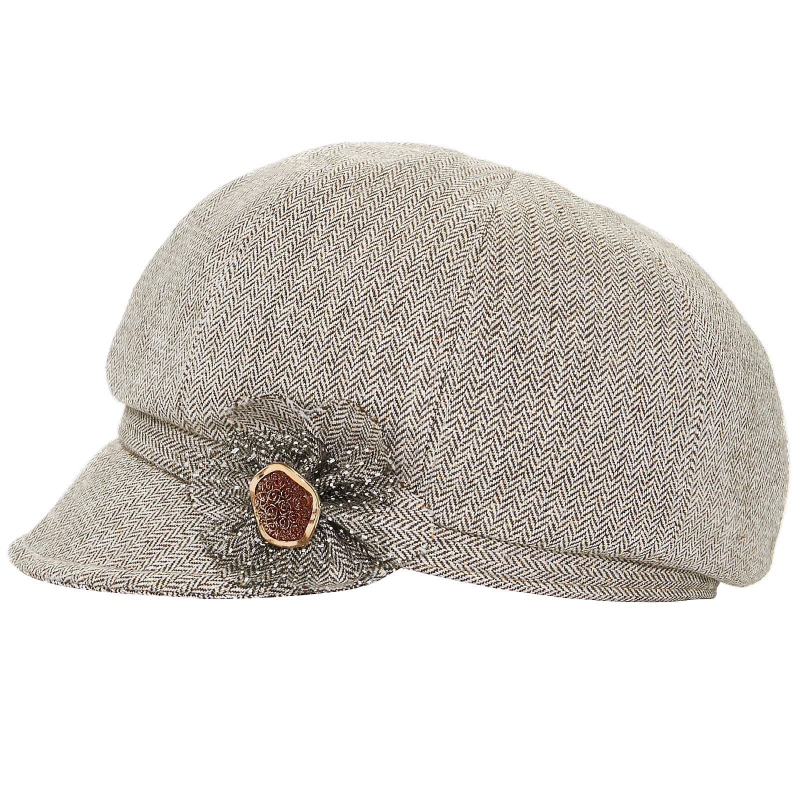Women Retro Cabbie Cap Adjustable Head Circumference 22-23.2in – Stylish
