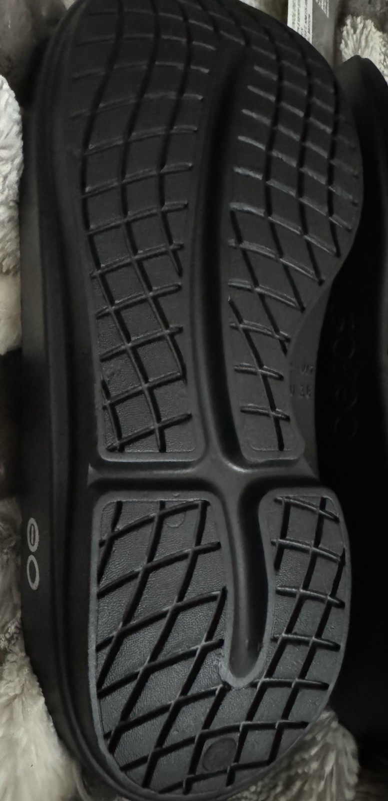Oofos Recovery Sandals Sz US 7W 5M ~ Flip Flop Thong Black