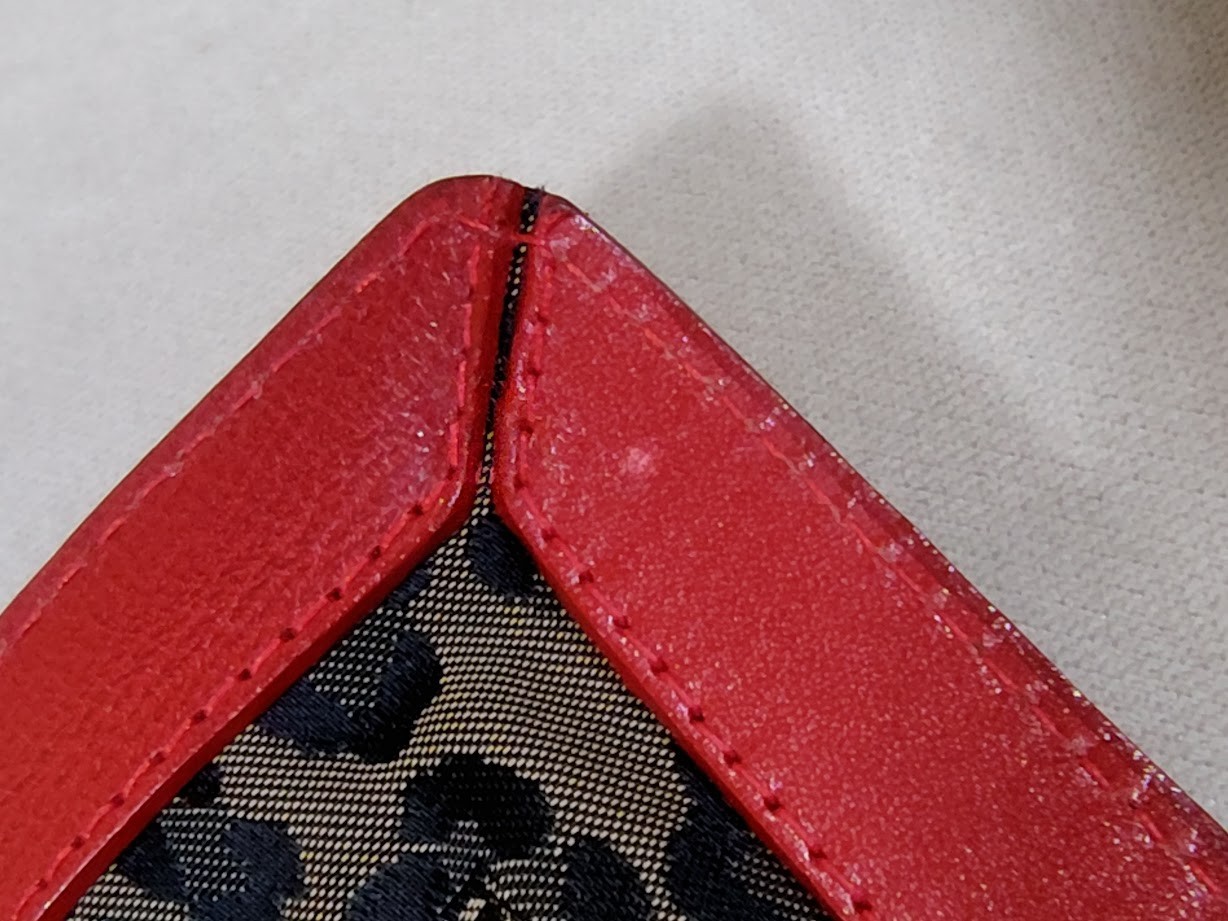 Fendi Clutch Bag Purse Leopard Leather Nylon Authentic 398T0359