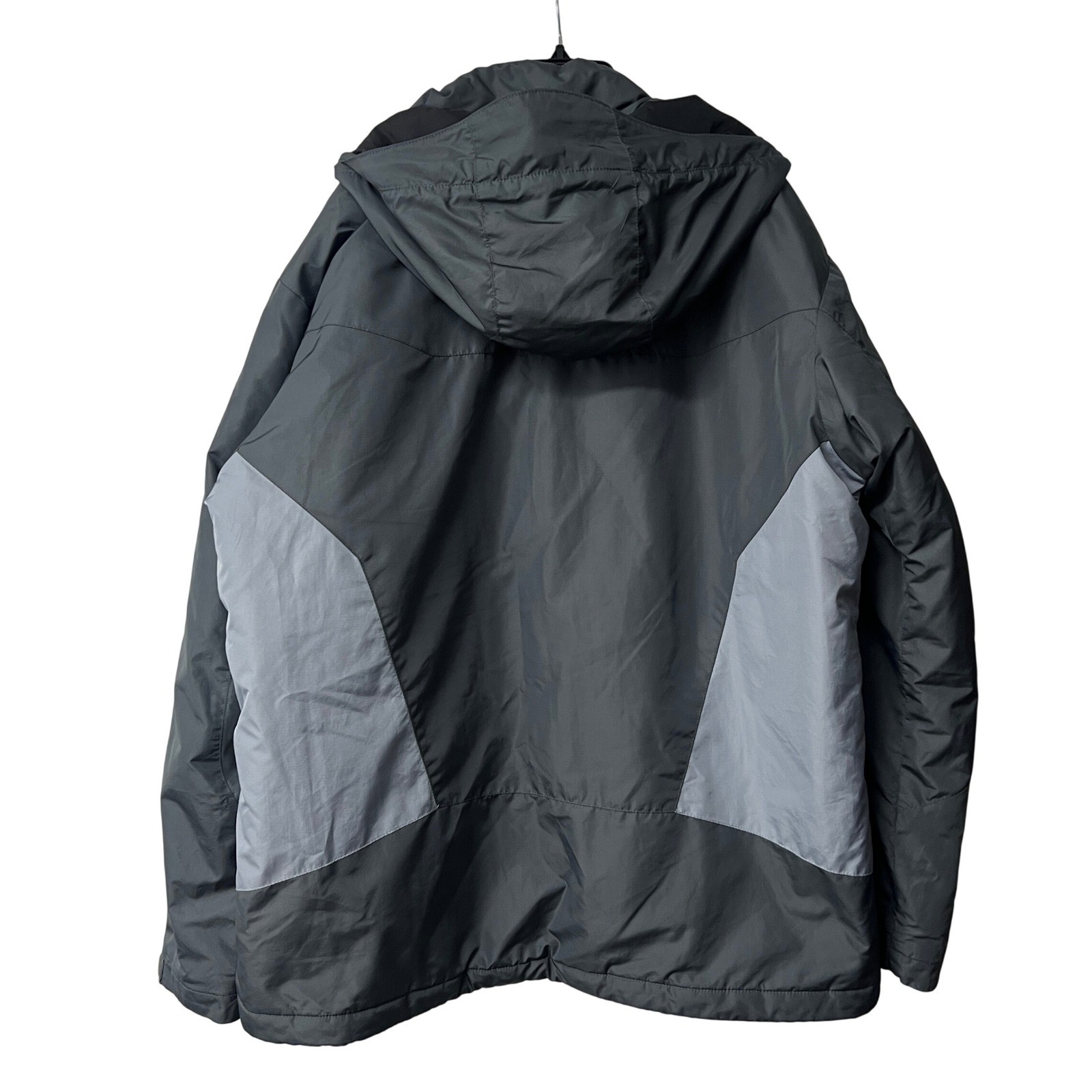 Columbia Mens Grey Orange Insulated Hooded Jacket Coat XL