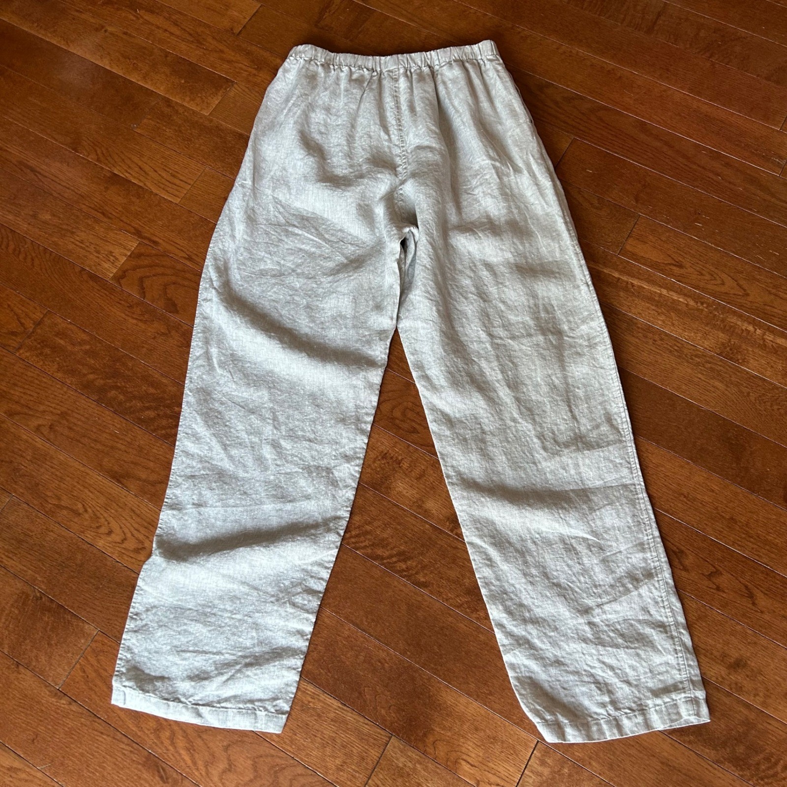 Breevar Womens Hemp Sleepwear Pajama Set L Natural Top Pants Sustainable