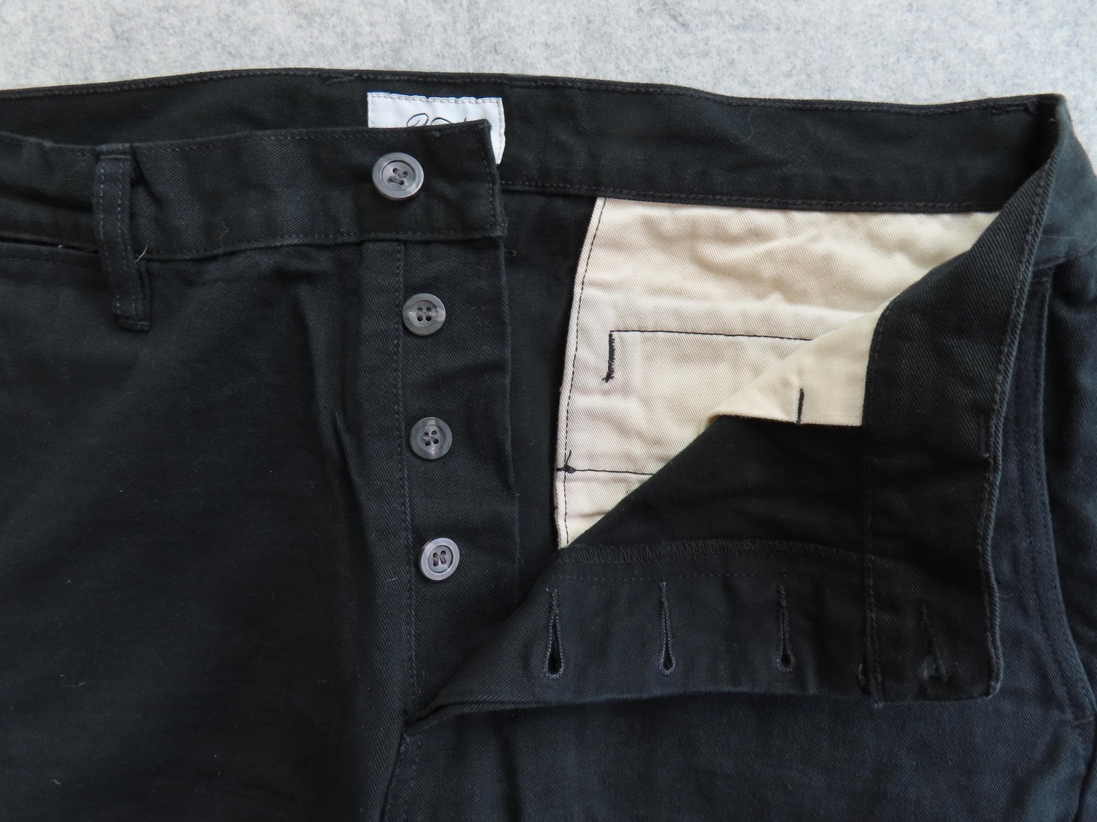 3Sixteen Jeans Mens 36×34 Black Selvege Straight Leg Regular Button Fly Denim