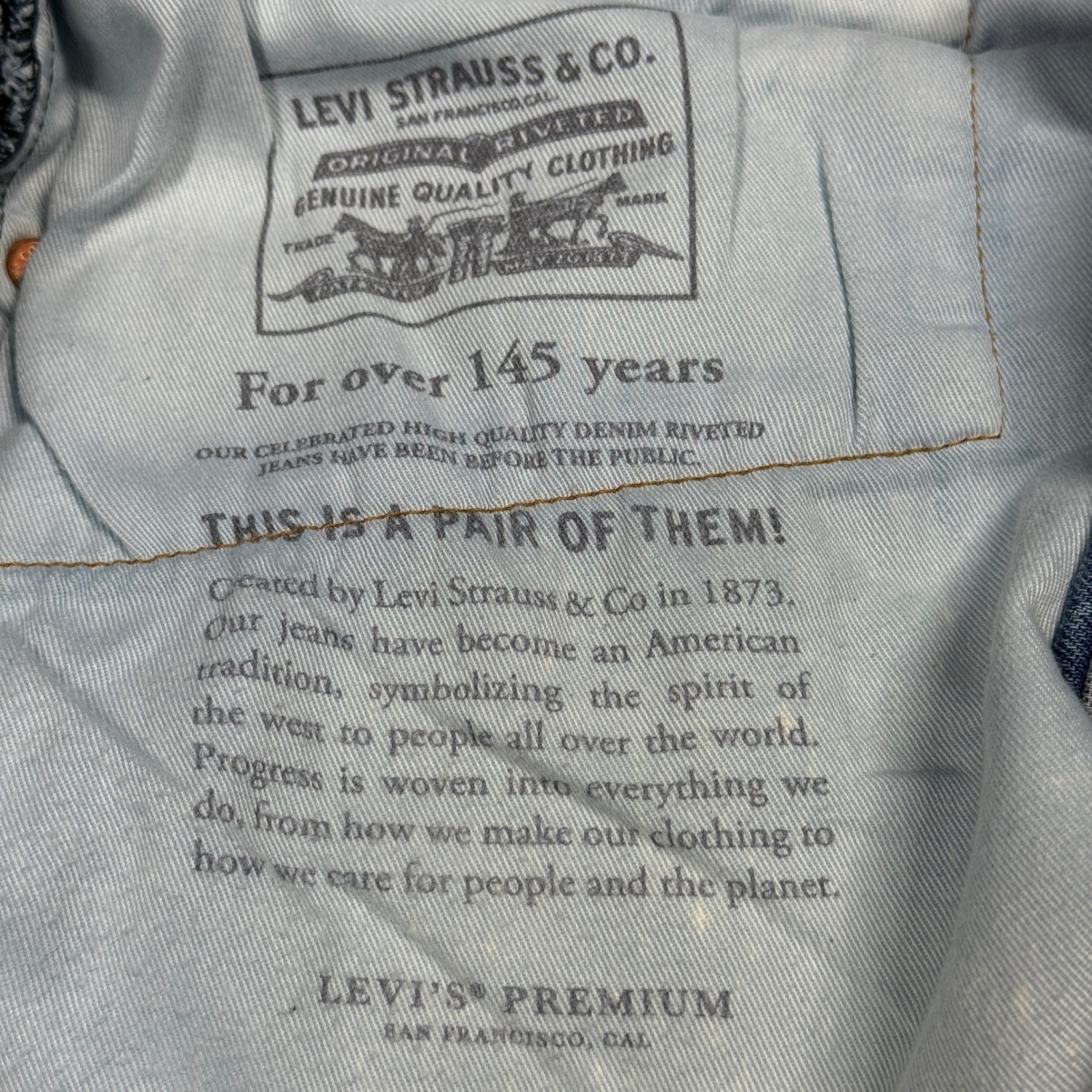 Levi’s 511 Slim Fit Jeans Mens 32×30 Blue Premium Denim 04511-5007