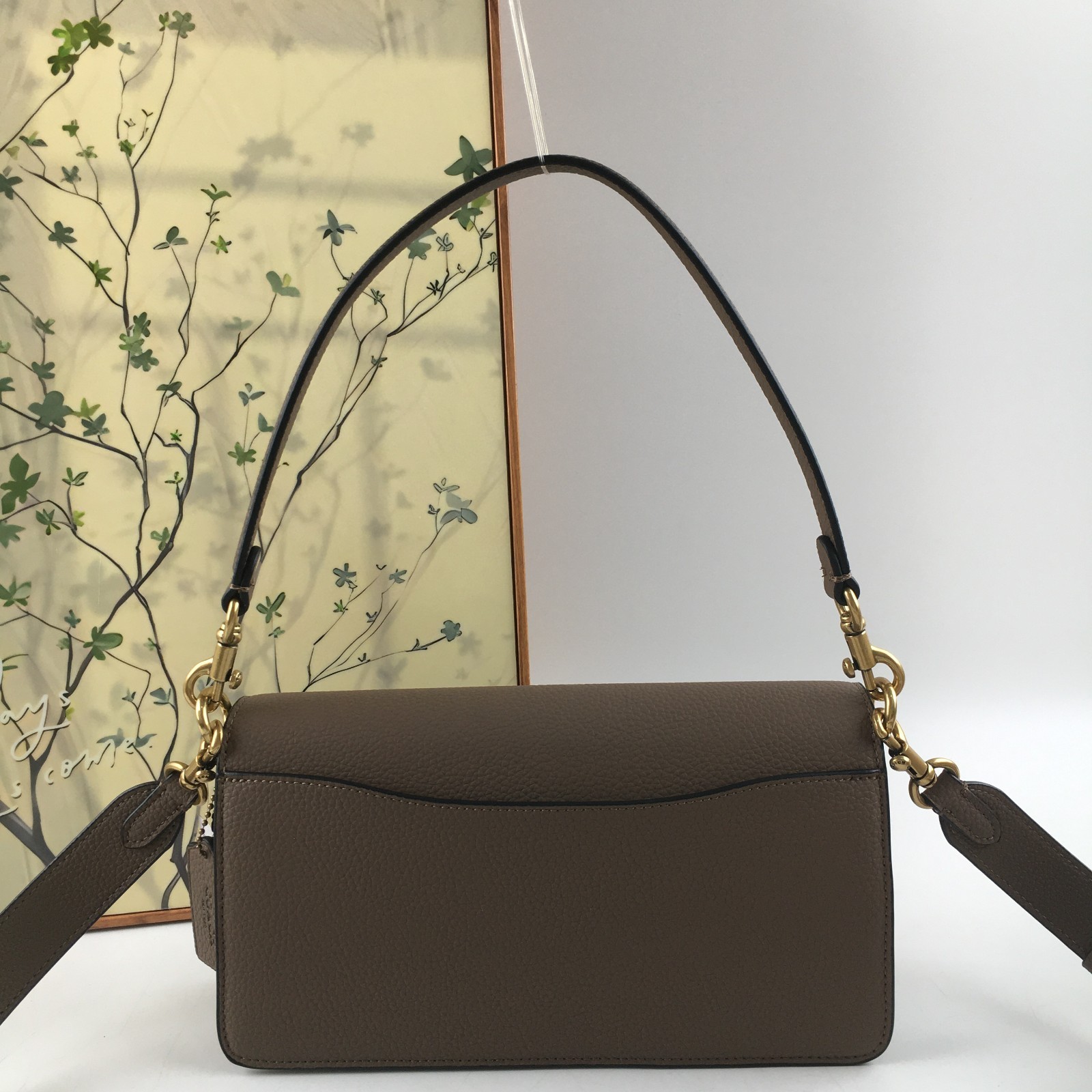 COACH CH857 Tabby Shoulder Bag 26 Polished Pebble Leather Snap closure 2WAY