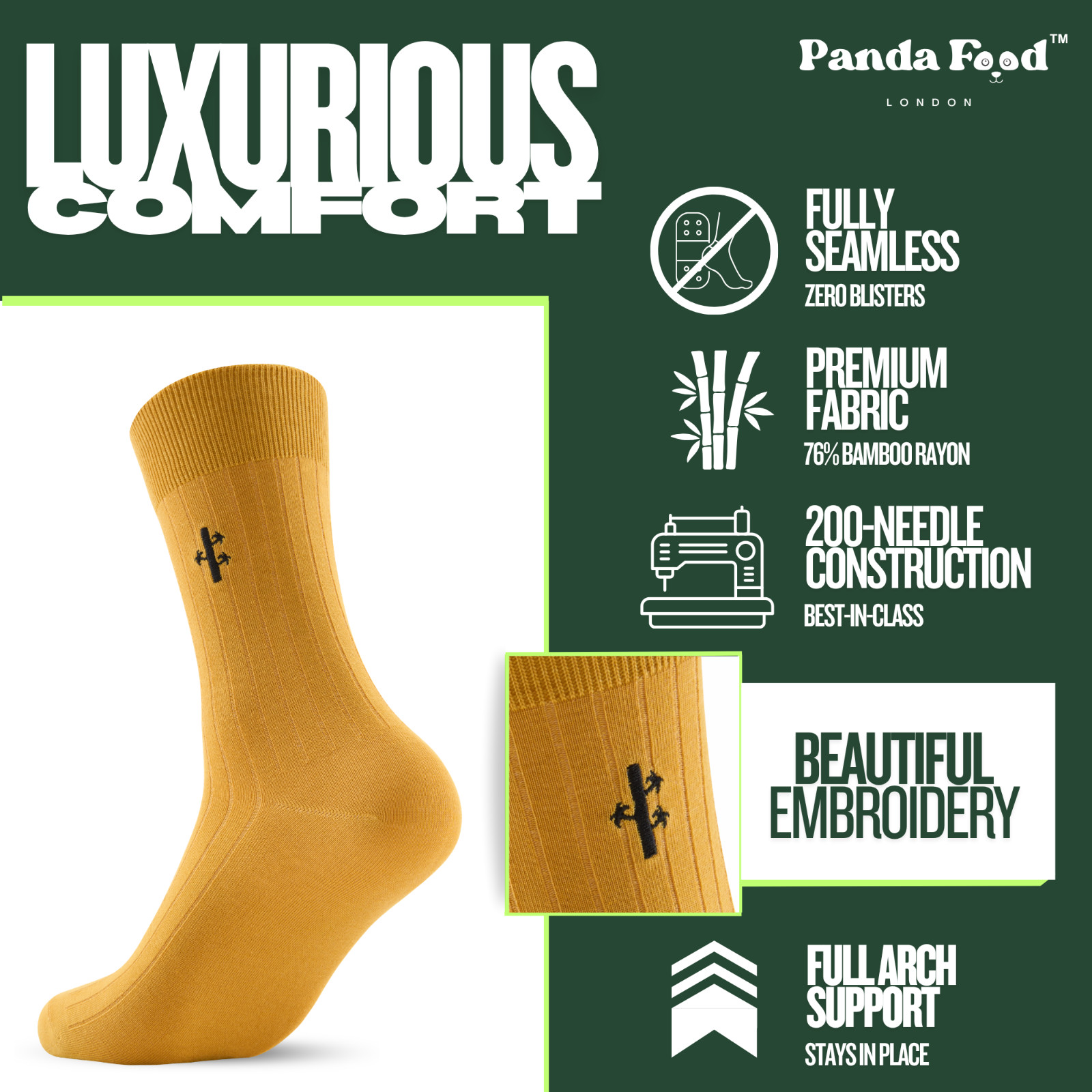 Luxury Bamboo Rayon Ribbed Mens Dress Socks Multipack Work Office