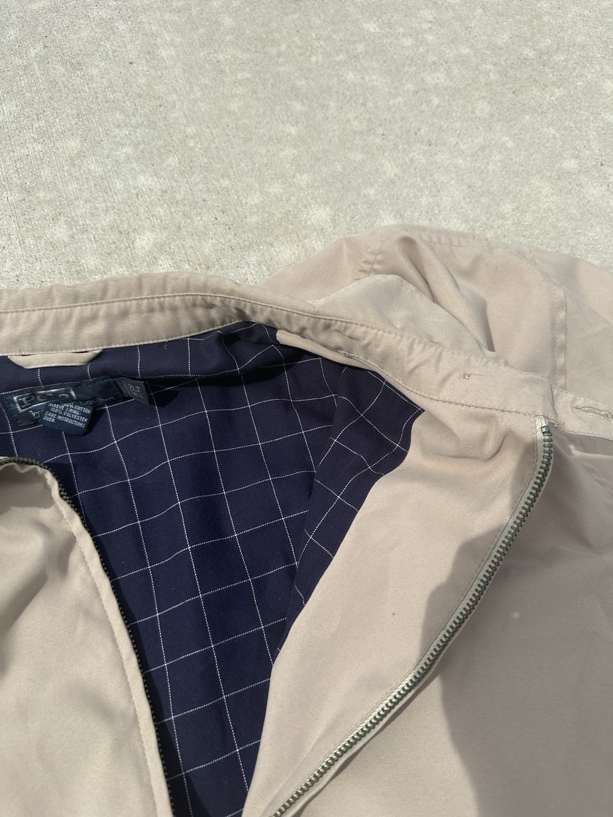 Vintage Polo by Ralph Lauren Khaki Harrington Jacket 2LT Tall Full Zip