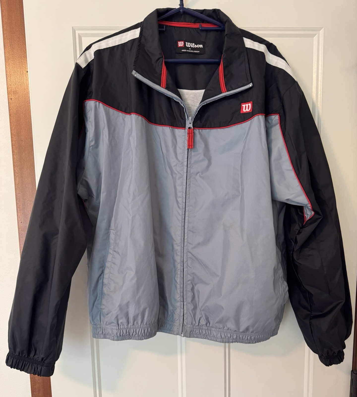 Wilson Jacket Men’s Color Block Zip up Track Activewear Windbreaker Medium