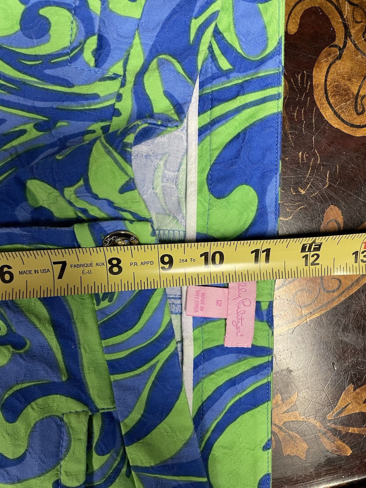 Lilly Pulitzer Kelly Ankle Pant Canopy Green I’m No Angel Swirl Disco Artsy 12