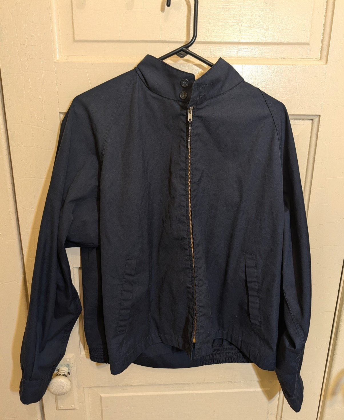 London Fog 1960s Mens 46 Regular Zippered Bomber Jacket
