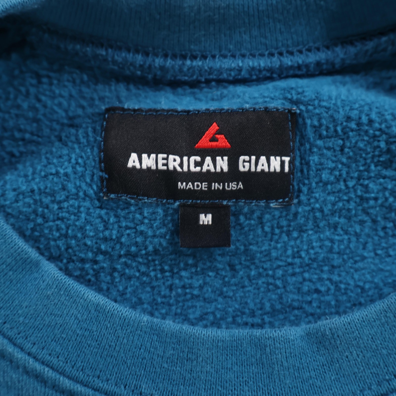 American Giant Sweatshirt Mens Medium Blue Crewneck Pullover Made In USA Hipster