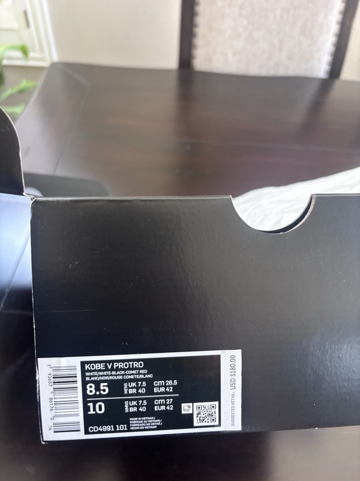 Nike Kobe 5 Protro Alternate Bruce Lee White/Black/Red CD4991-101 Men’s size 8.5