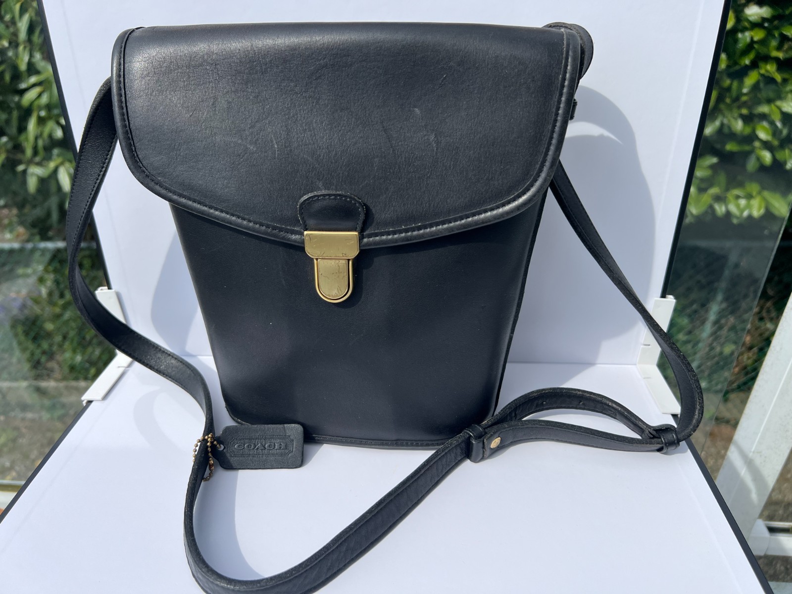 Vintage Coach Jackson Bucket Bag in black, style #9912 from the Camden Classics