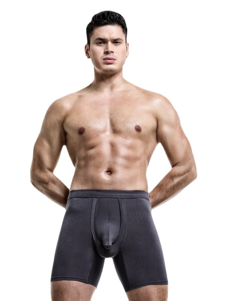 Mens Underwear Separate Penis Ball Pouch Breathable Comfort Sport Boxer Shorts