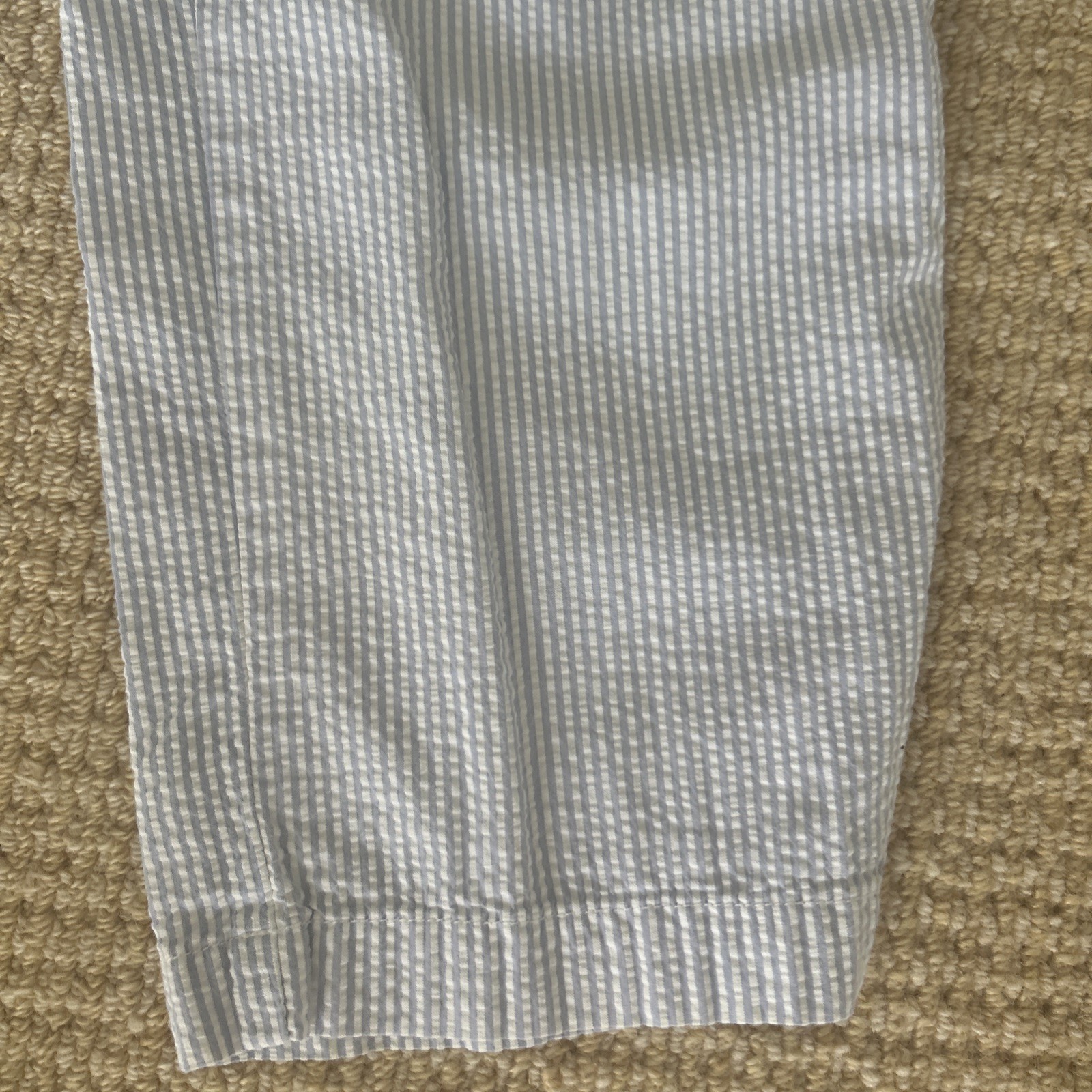 Daniel Cremieux Blue Label Seersucker Pants Men 34×32 Striped Flat Front Preppy