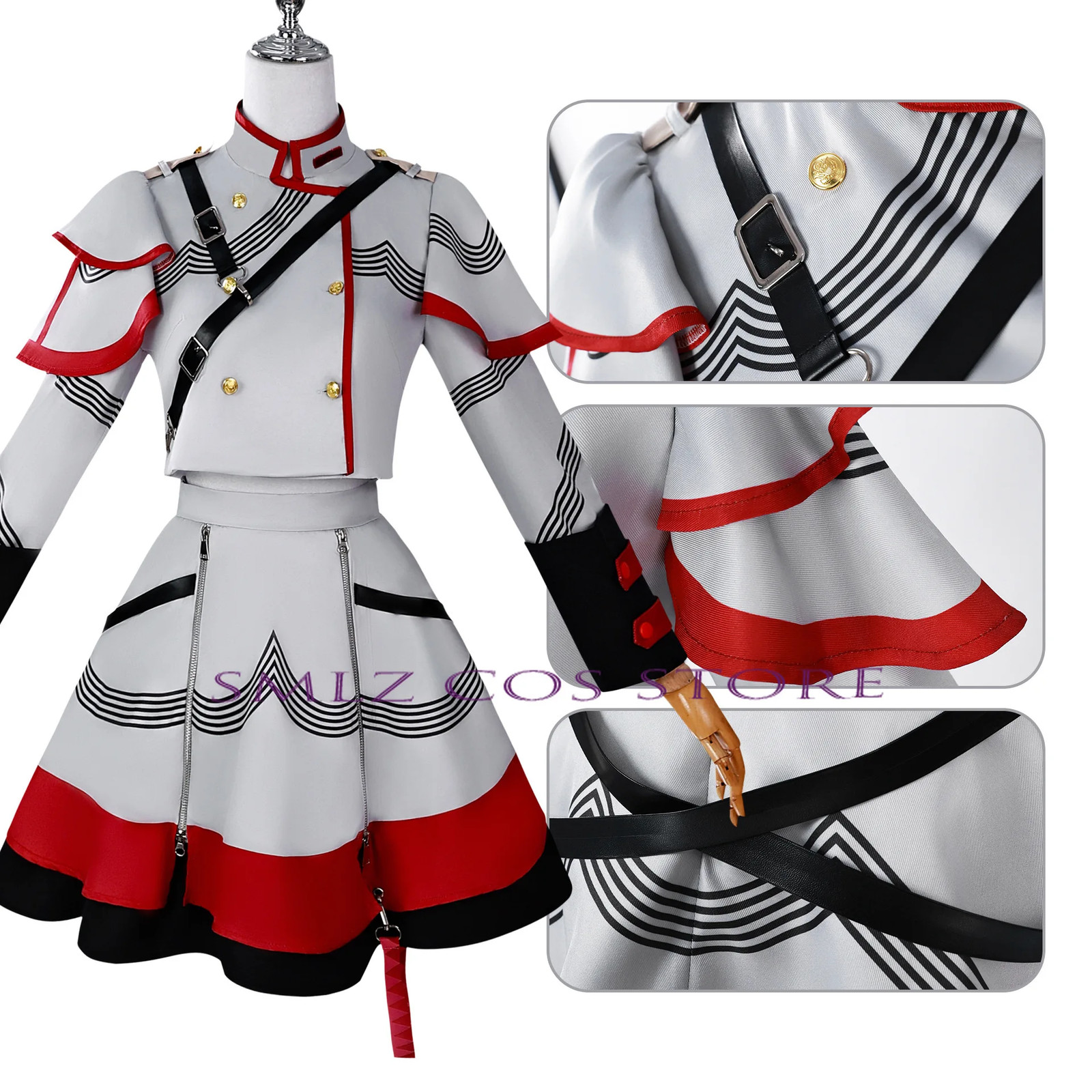 Wholesale Kasane Teto Cosplay Costume Anime Vtuber Cosplay Dress Halloween Party