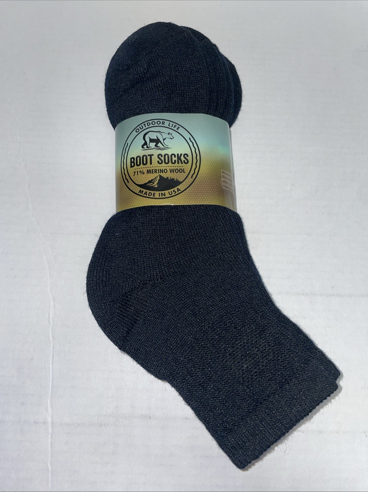 Outdoor Life BlackAnkle Socks 71% Merino Wool Pack of 3 Designer Overstock