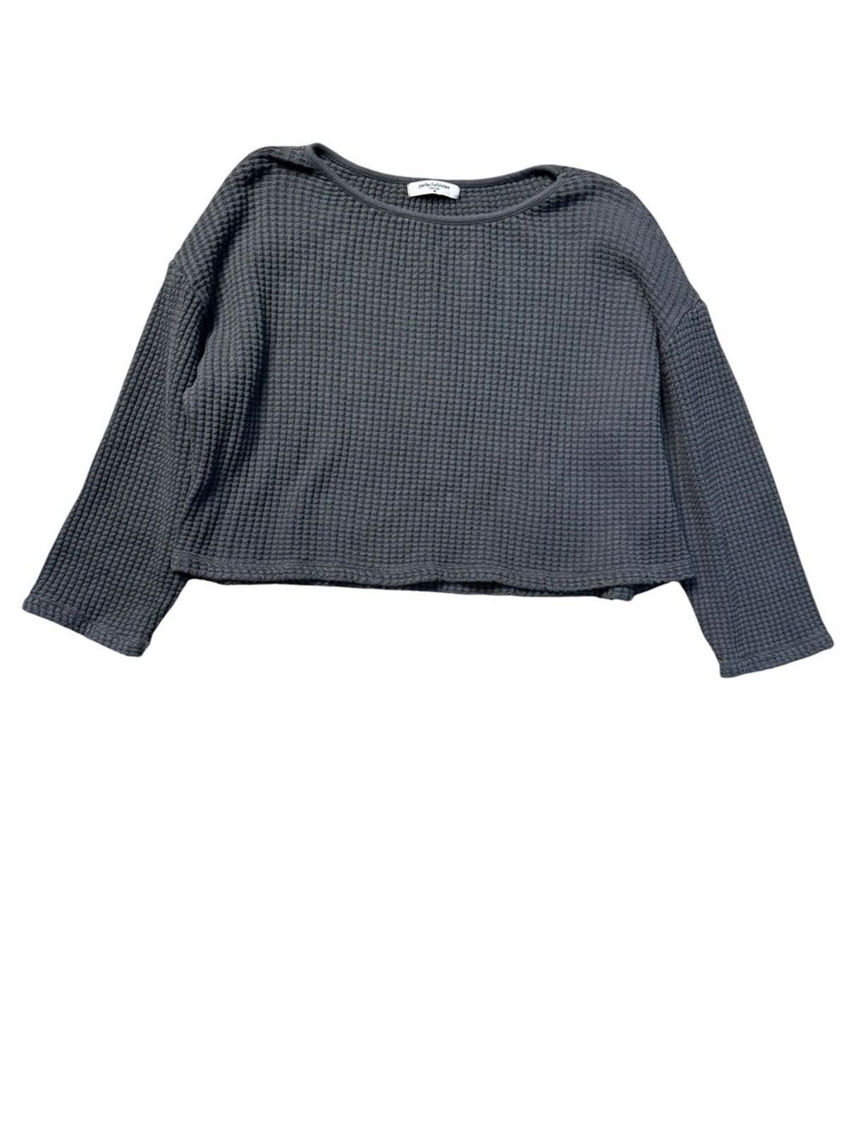 perfectwhitetee Luna Waffle Long Sleeve Top size M