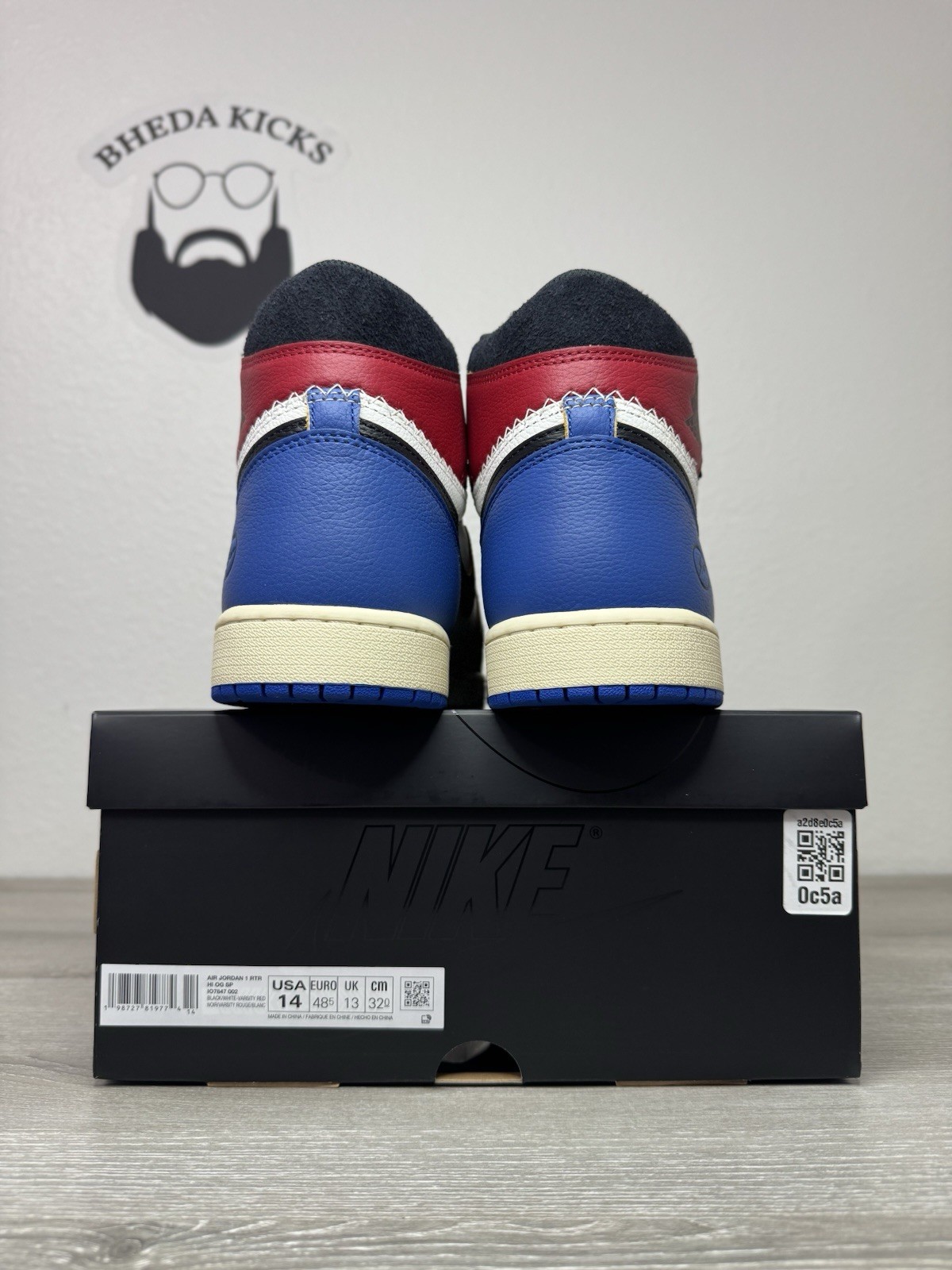 Size 14 – Jordan 1 Retro High OG Fragment x Union LA Men’s IO7847-002 Brand New