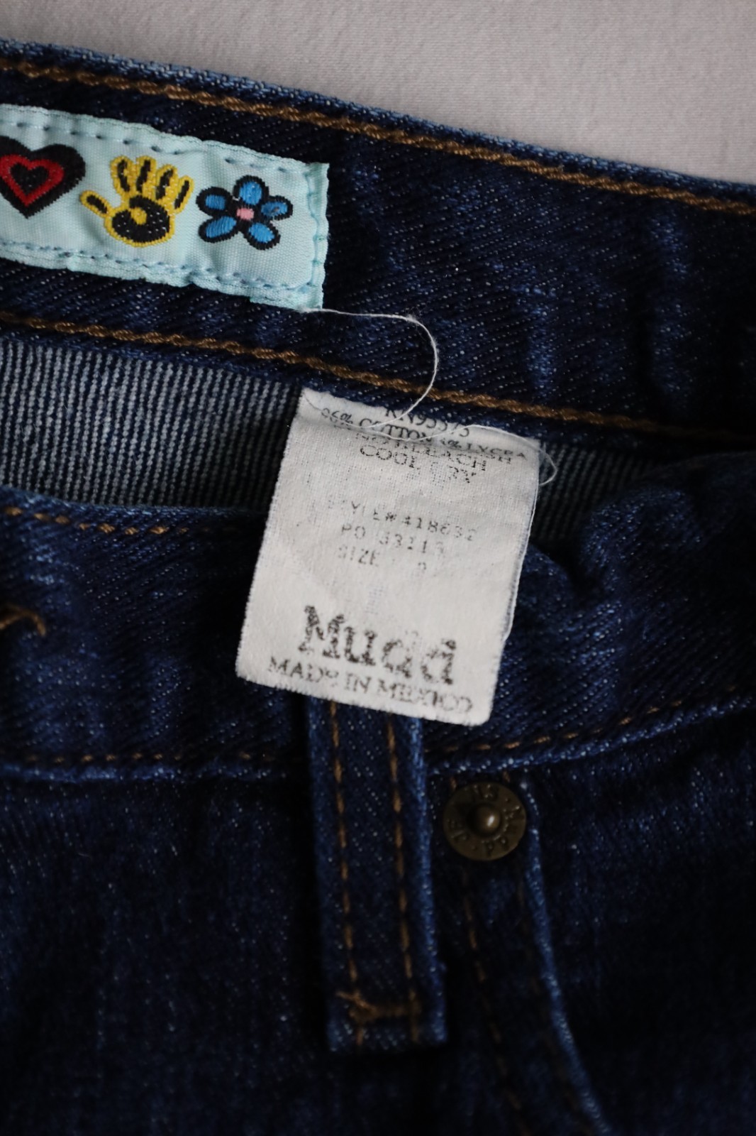 VTG Y2K Mudd Jeans Womens Size 8 Dark Wash Low/Mid Rise Flare Beat Generation