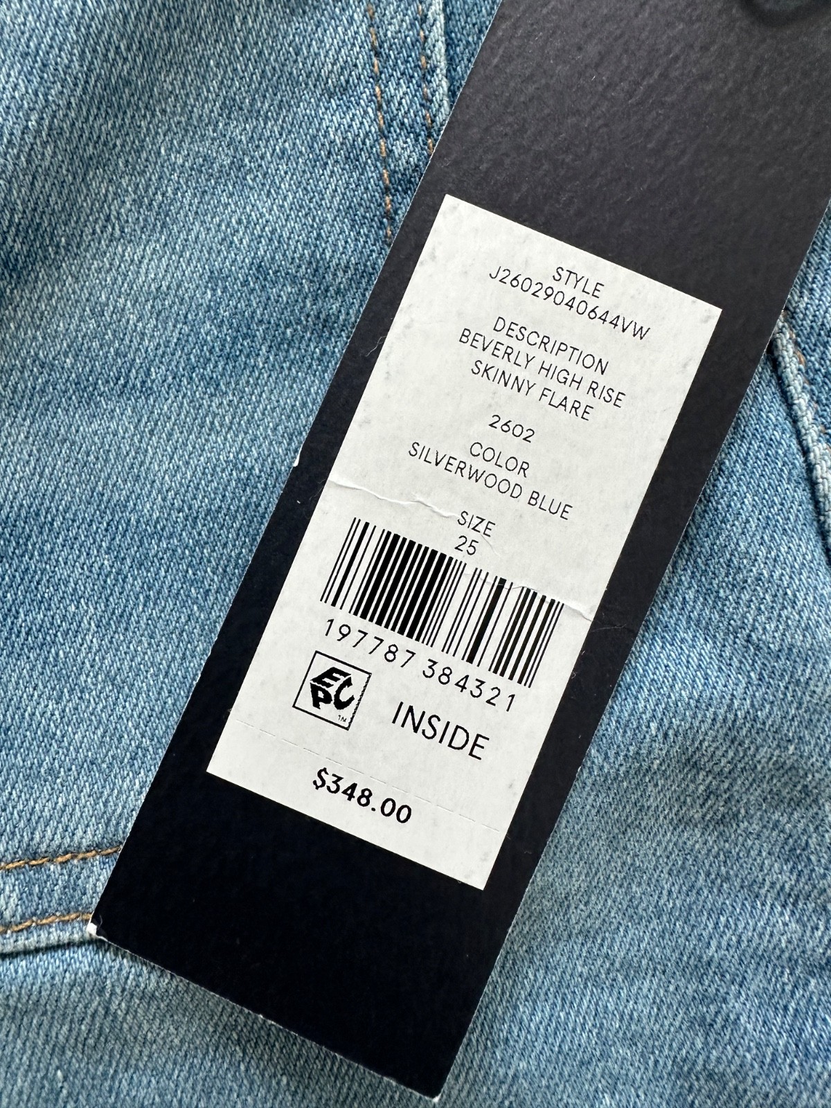 Veronica Beard BEVERLY Patch Pocket Skinny Flare Jeans Silverwood – With tags 25