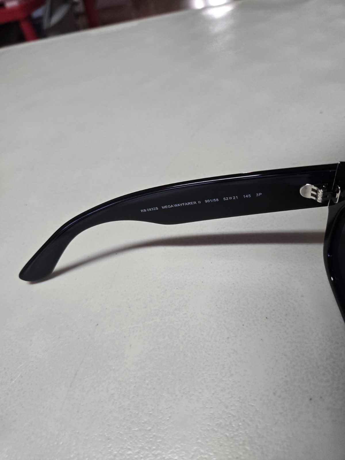 Ray-Ban Mega Wayfarer 2 Black Polarized RB 0832s 901/58 52/21/145 New In Box