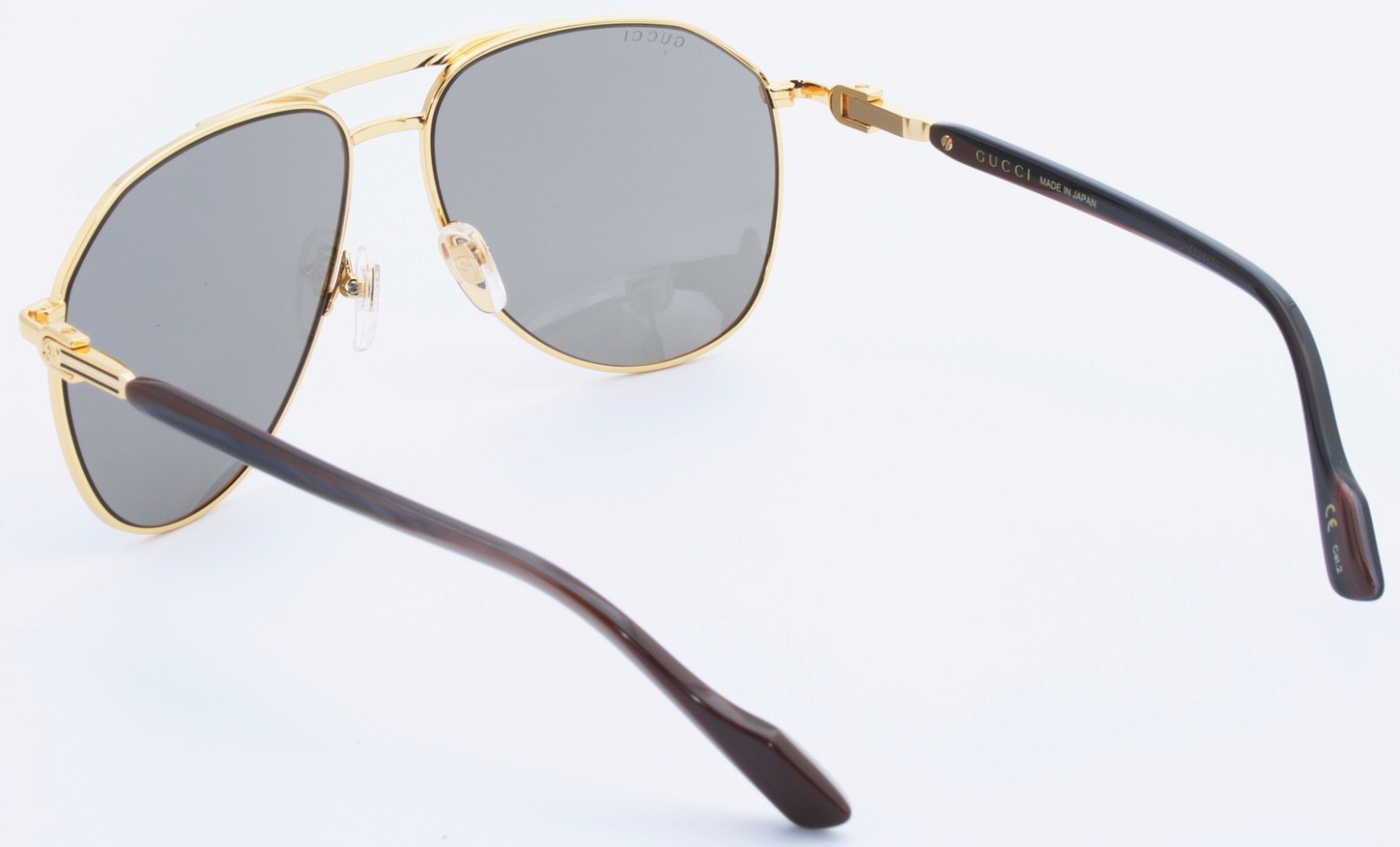 Brand New Authentic Gucci Brown Gold High Bridge Fit GG1220 S 002 Sunglass