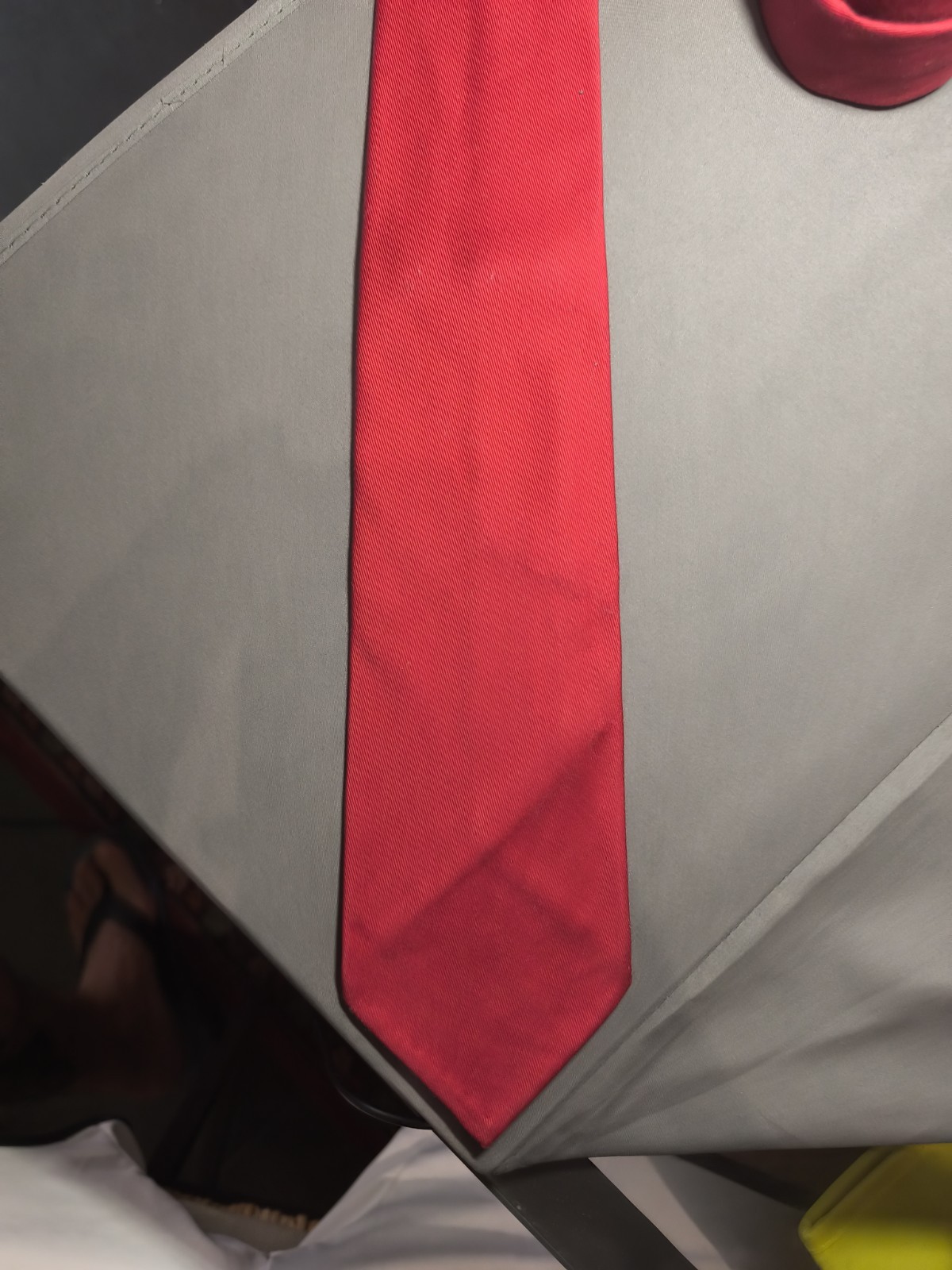 A. Di Capua Napoli – Red Solid Color Cotton Tailored Tie