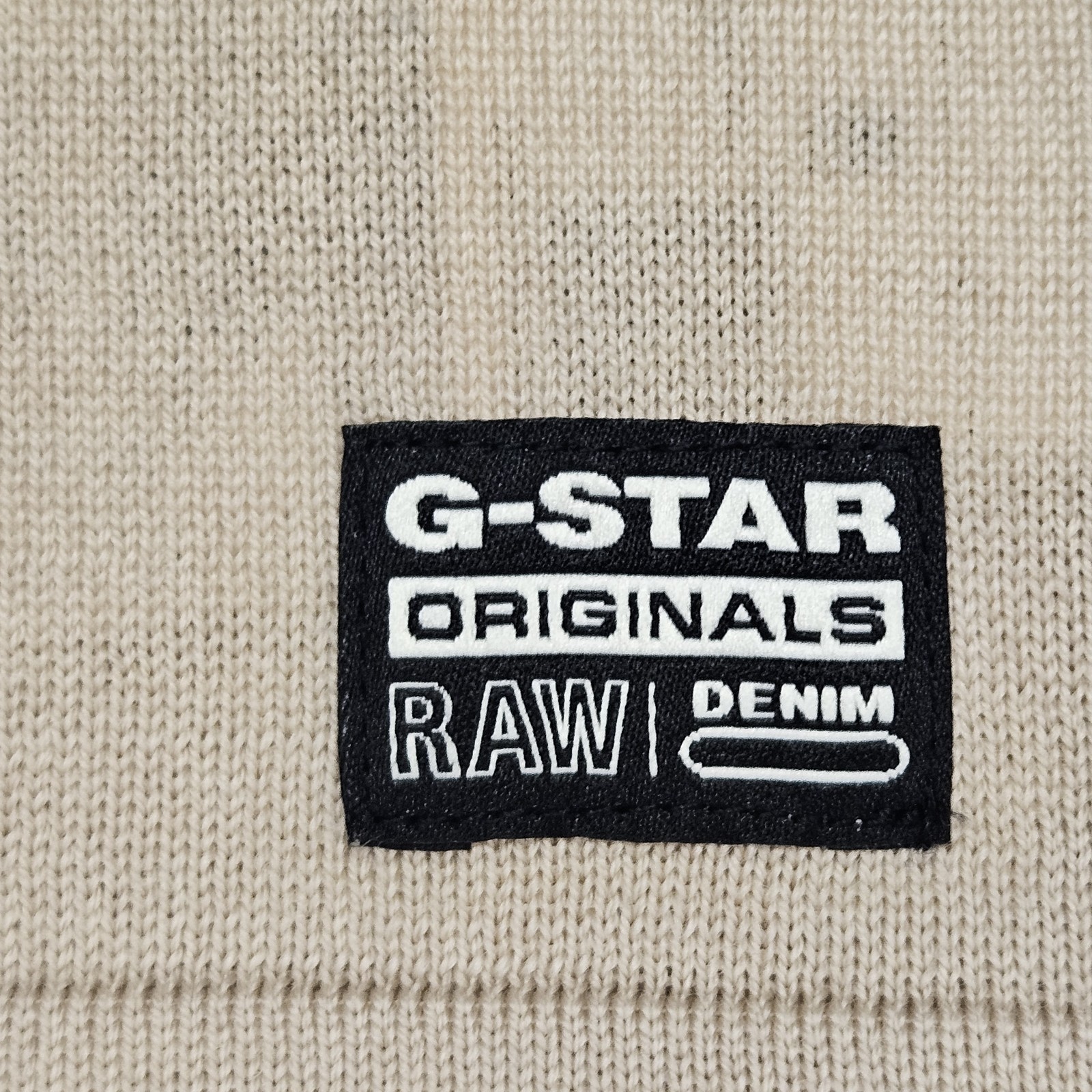 G-Star Raw Core Knit Sweater ‘Mushroom’ 100% Merino Wool – Size XL