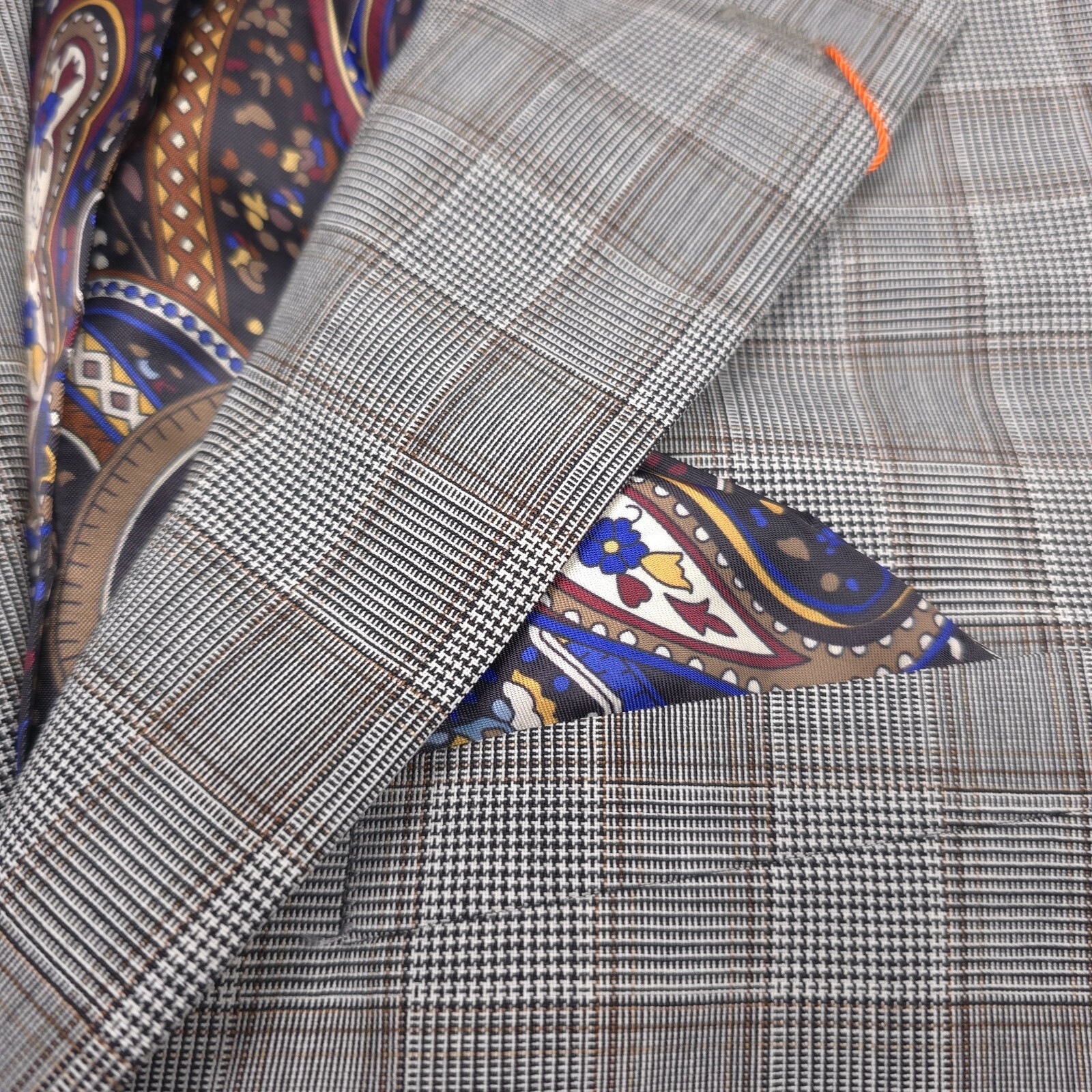 Tallia Verdello 40R Suit Jacket Gray Plaid Slim-Fit Wool Mens NWT