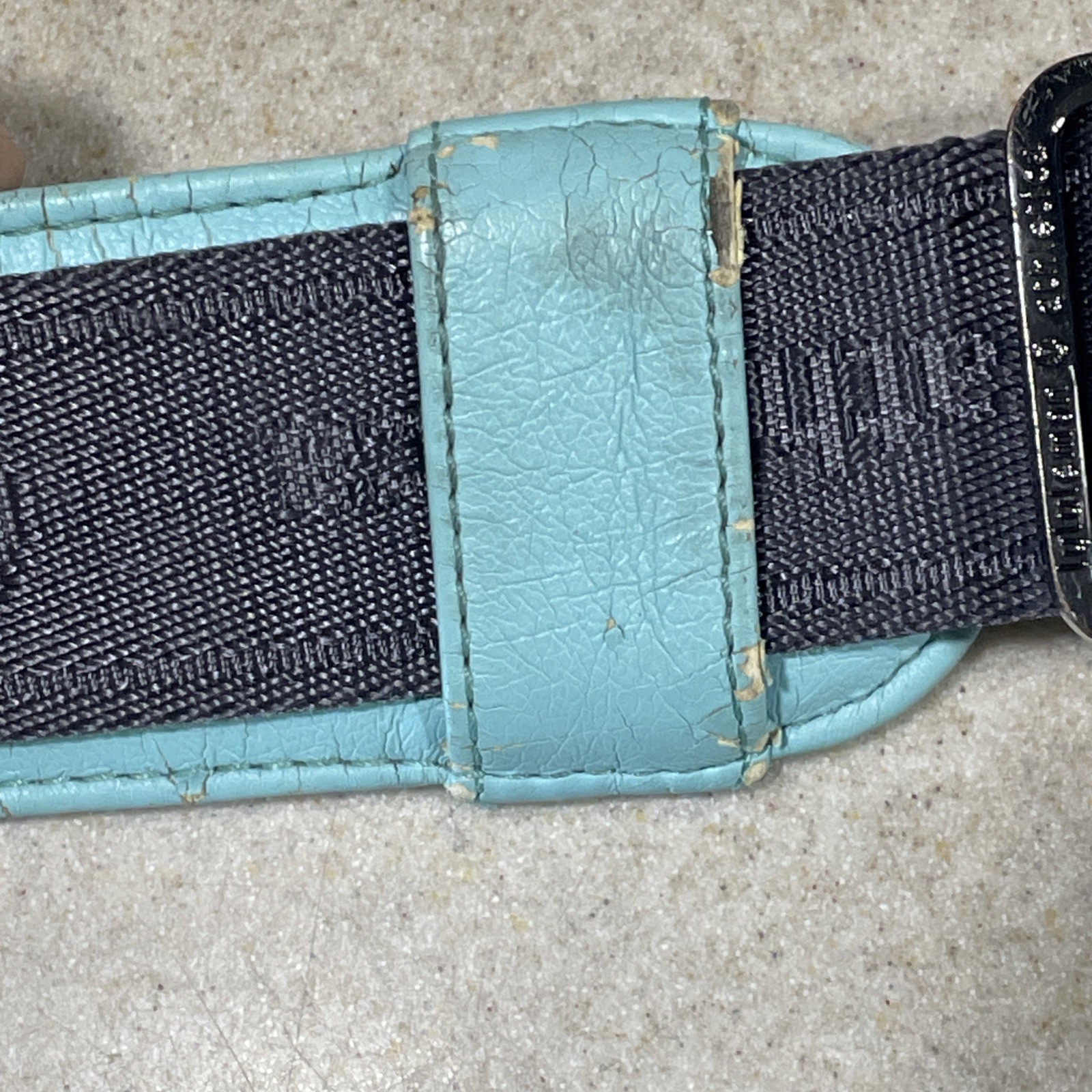 Lululemon Replacement Crossbody Strap Adjustable Detachable 1.5″ Gray/Turquoise