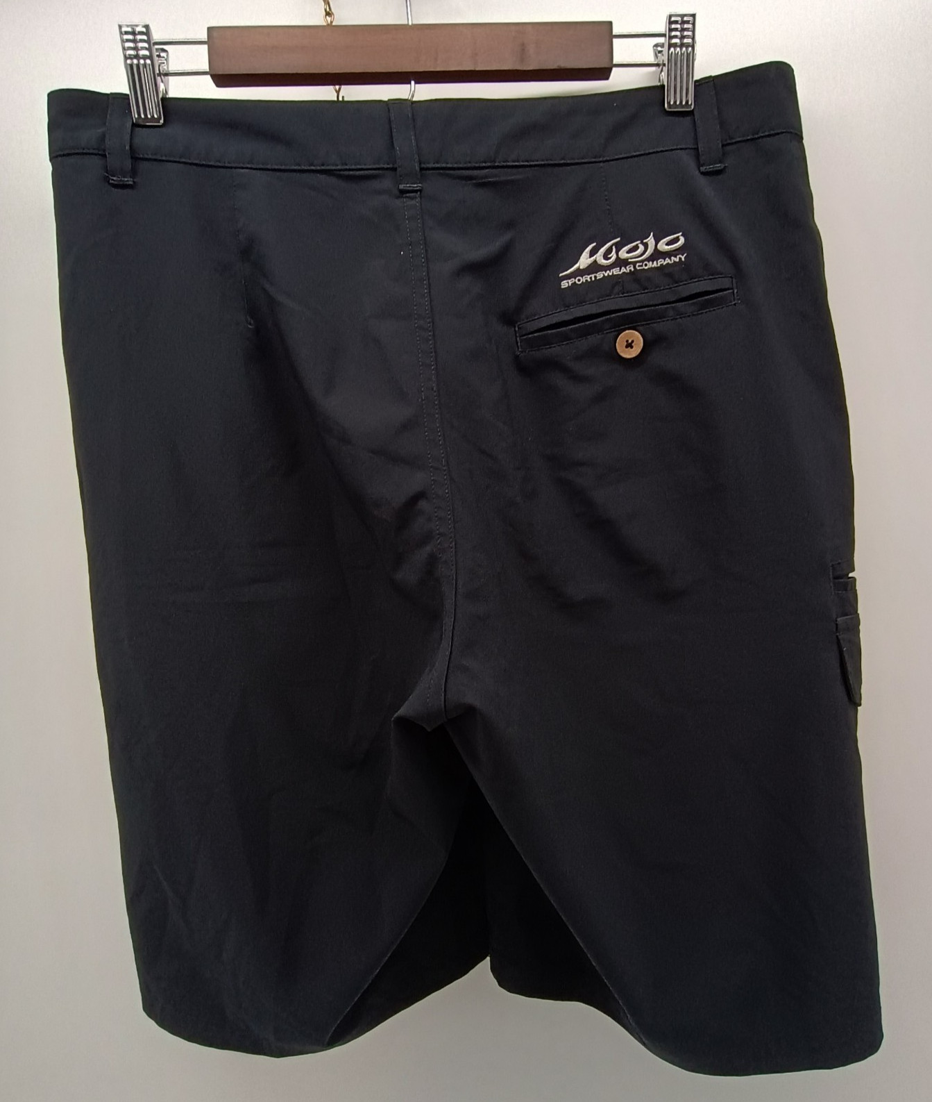 Mojo Sportswear Mens Stretch Fit Performance Shorts Size Medium Black