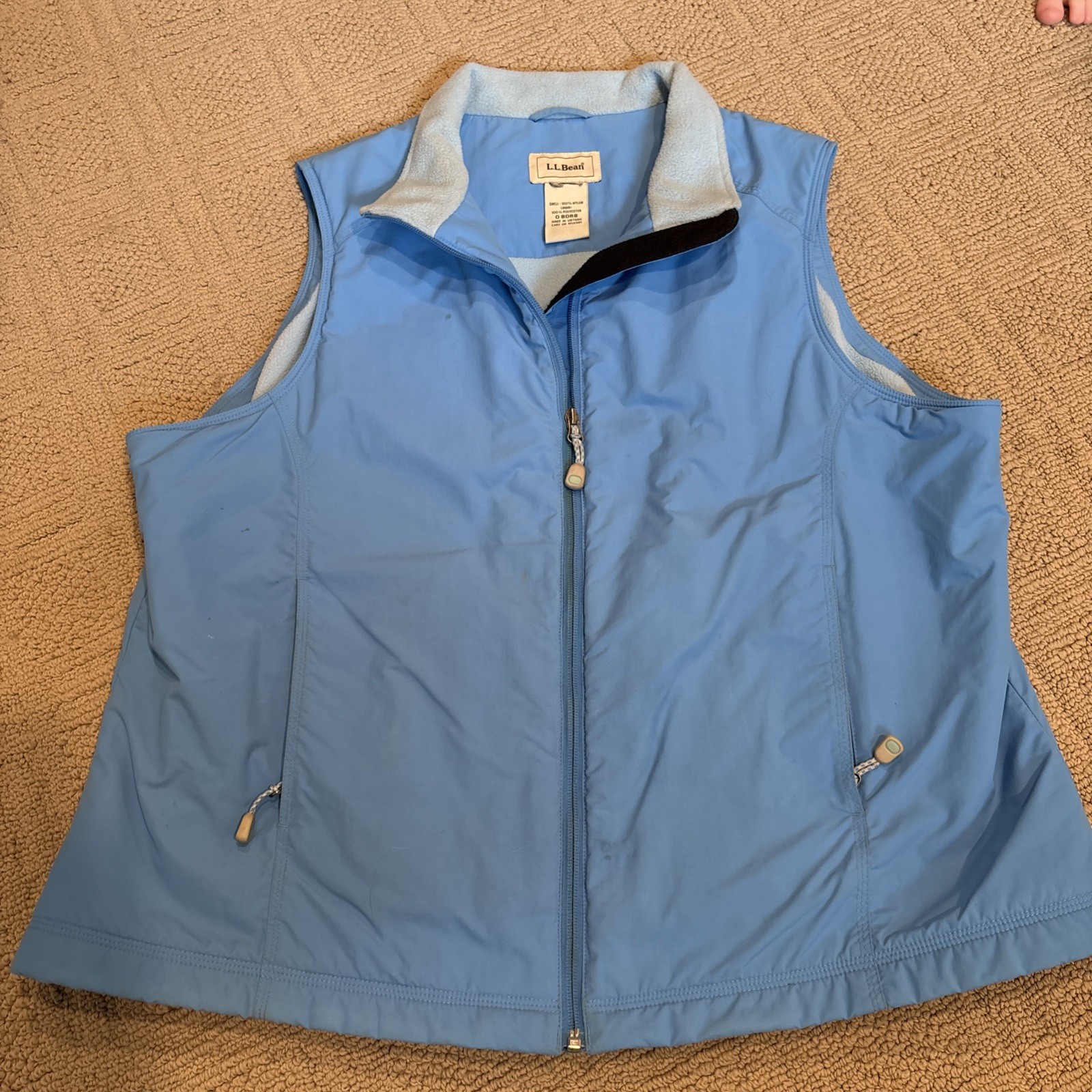 L.L. Bean Women’s Vintage 90’s Nylon Fleece Lined Vest, Size M