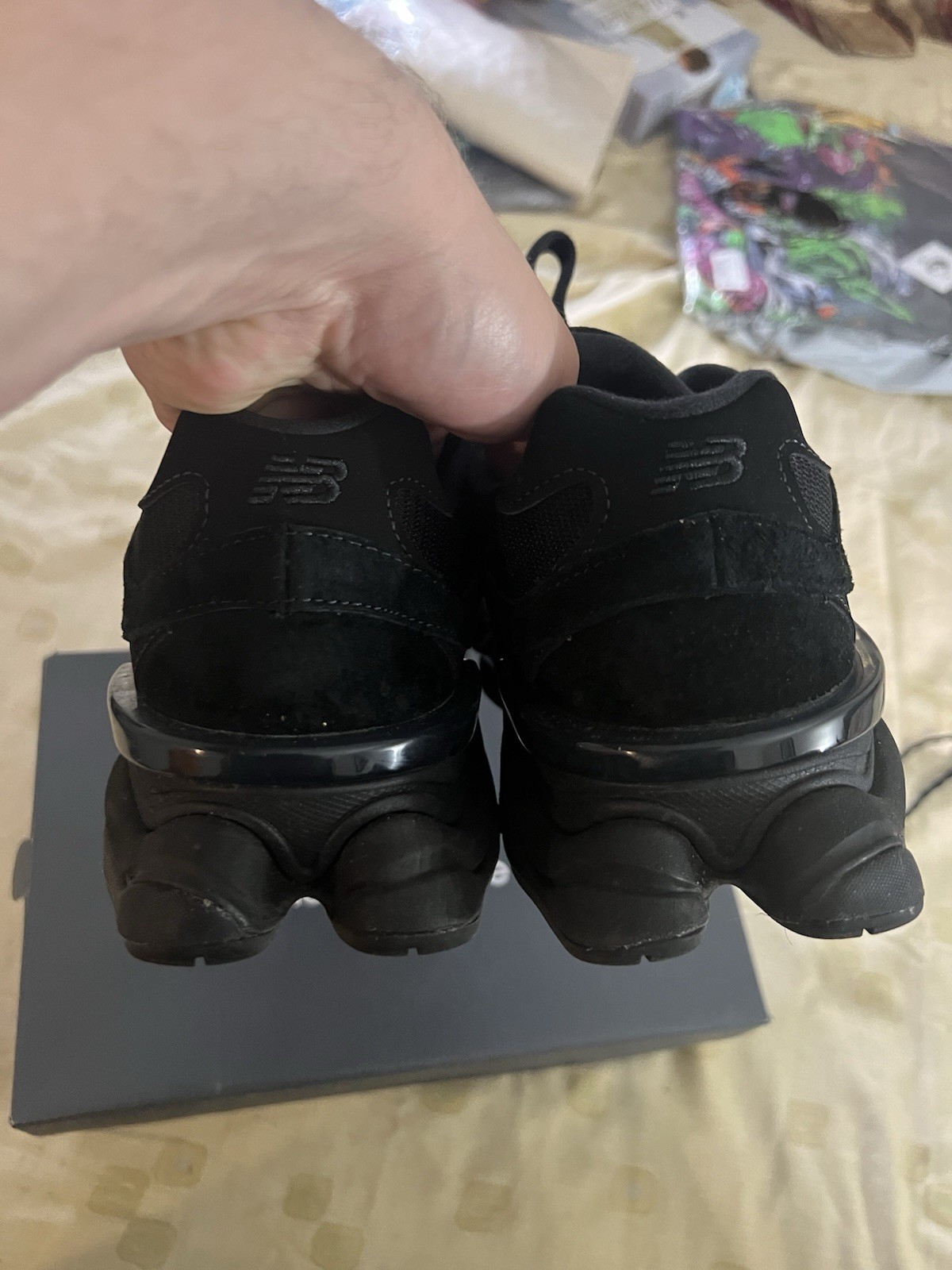 Size 8.5 – New Balance 9060 Triple Black Suede