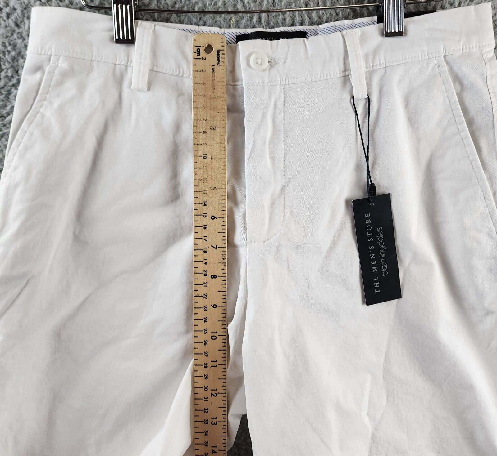 The Men’s Store at Bloomingdale’s Twill Regular Fit Shorts Men’s 30 White Pocket