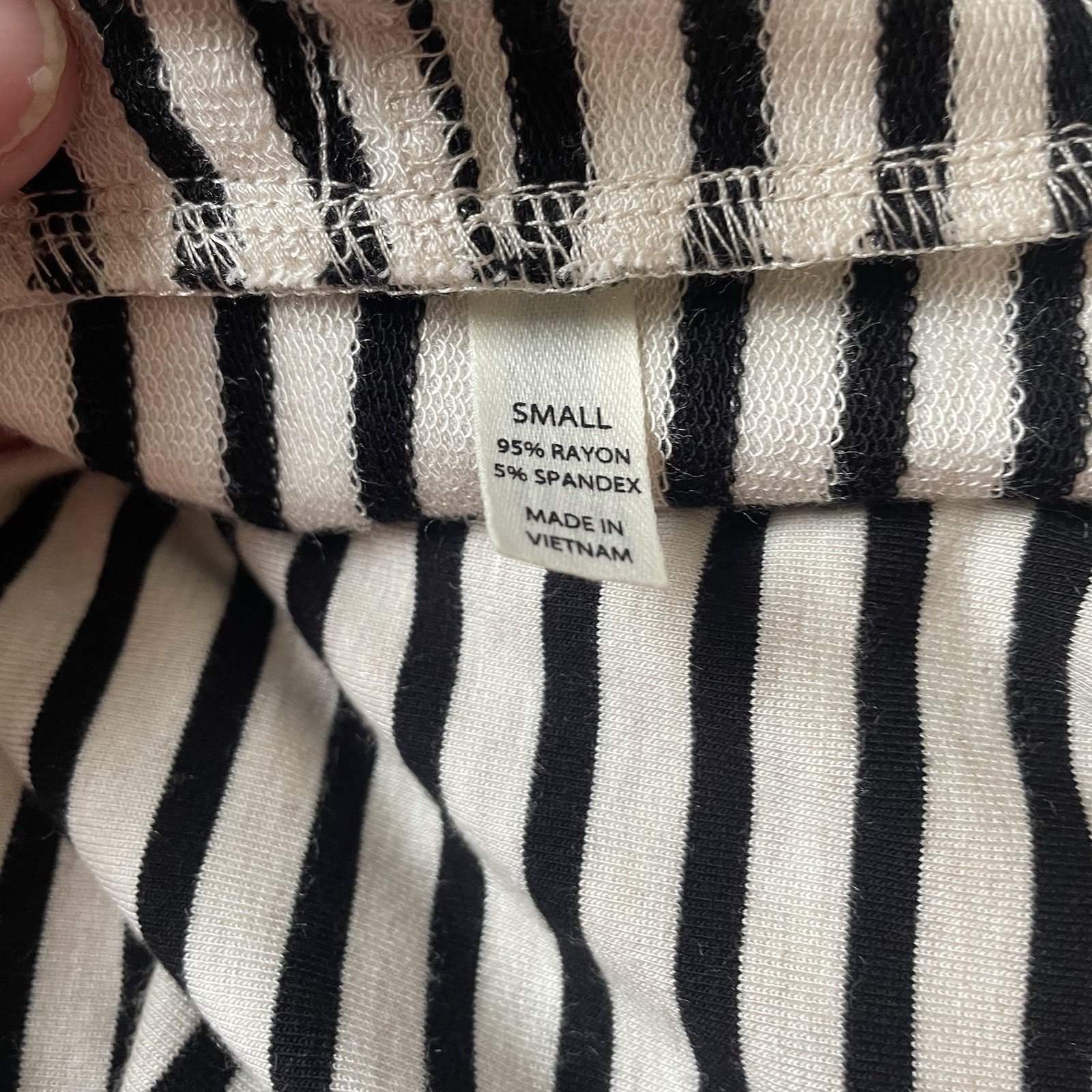 Soma Divine Terry Drape Front Wrap Coastal Stripe Heather Women’s Small