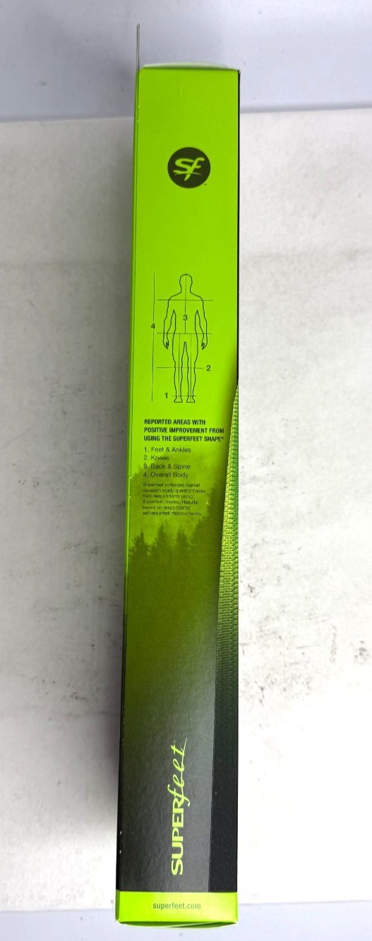 Superfeet Green Insoles, Professional-Grade High Arch Orthotic Insert Size E