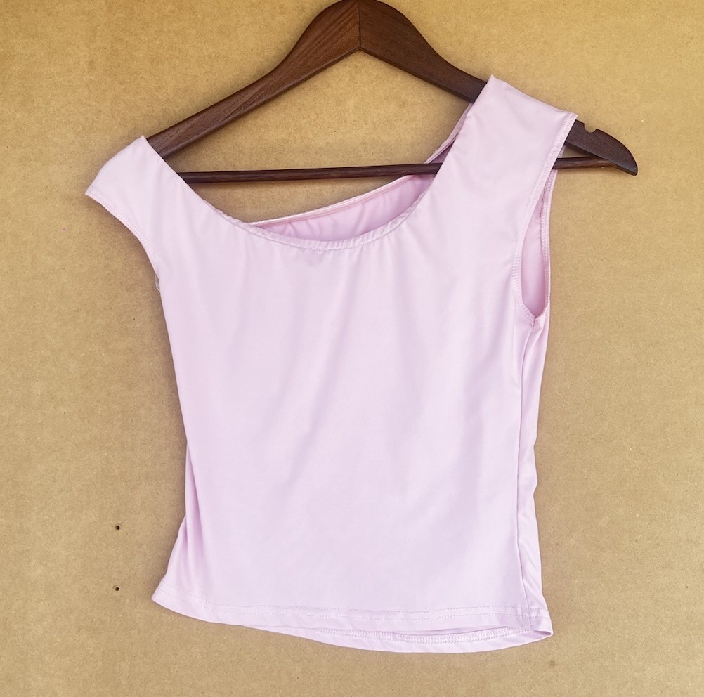Edikted Pink Lace Bow Asymmetric Top Off Shoulder Drape Cami Small Coquette Y2K