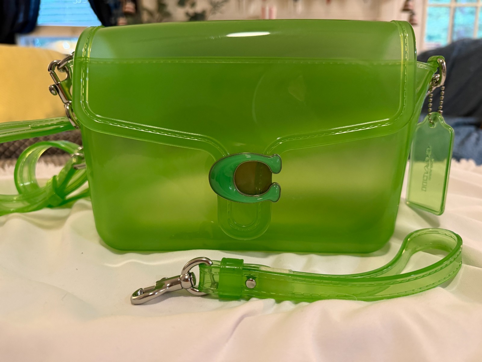 Coach Jelly Tabby Green (Used) Rare Limited Edition Crossbody/Wristlet CH748