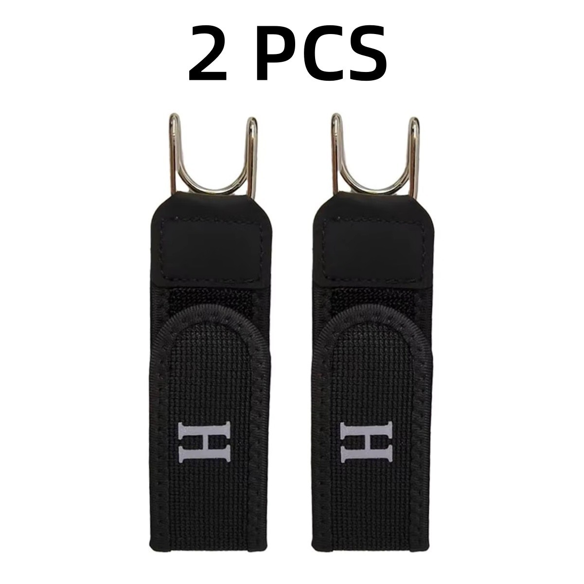 2PCS Tactical Metal Hook Elastic Belt Buckle-Less Invisible Waist Belt Closure