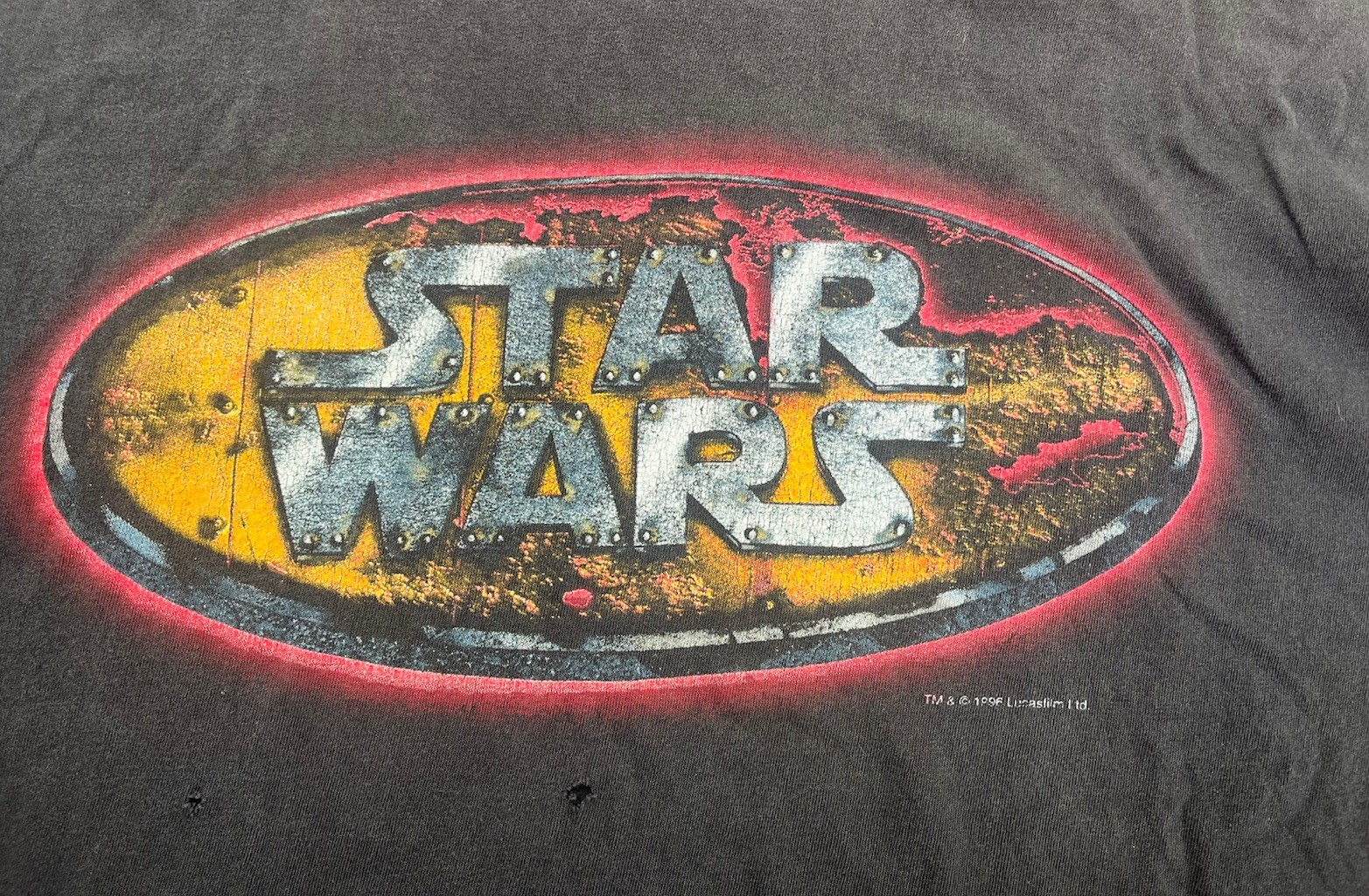 Vintage Star Wars Tee Shirt 1996 Front Logo XL Trashed