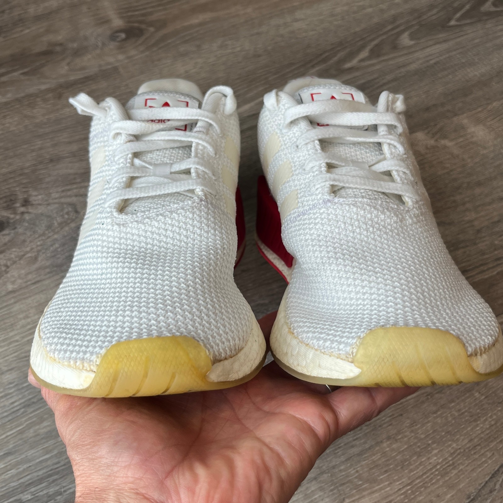 Adidas NMD R2 Boost Chinese New Year White Red Sneaker Mens 12.5 UK 12 EU 47 1/3
