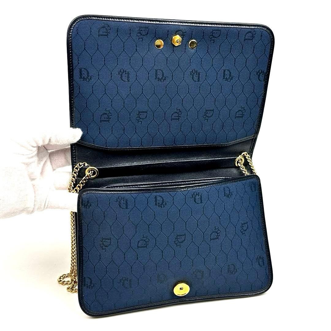 Christian Dior Bag Condition Dior Chain Shoulder CD Trotter Honeycomb Leather