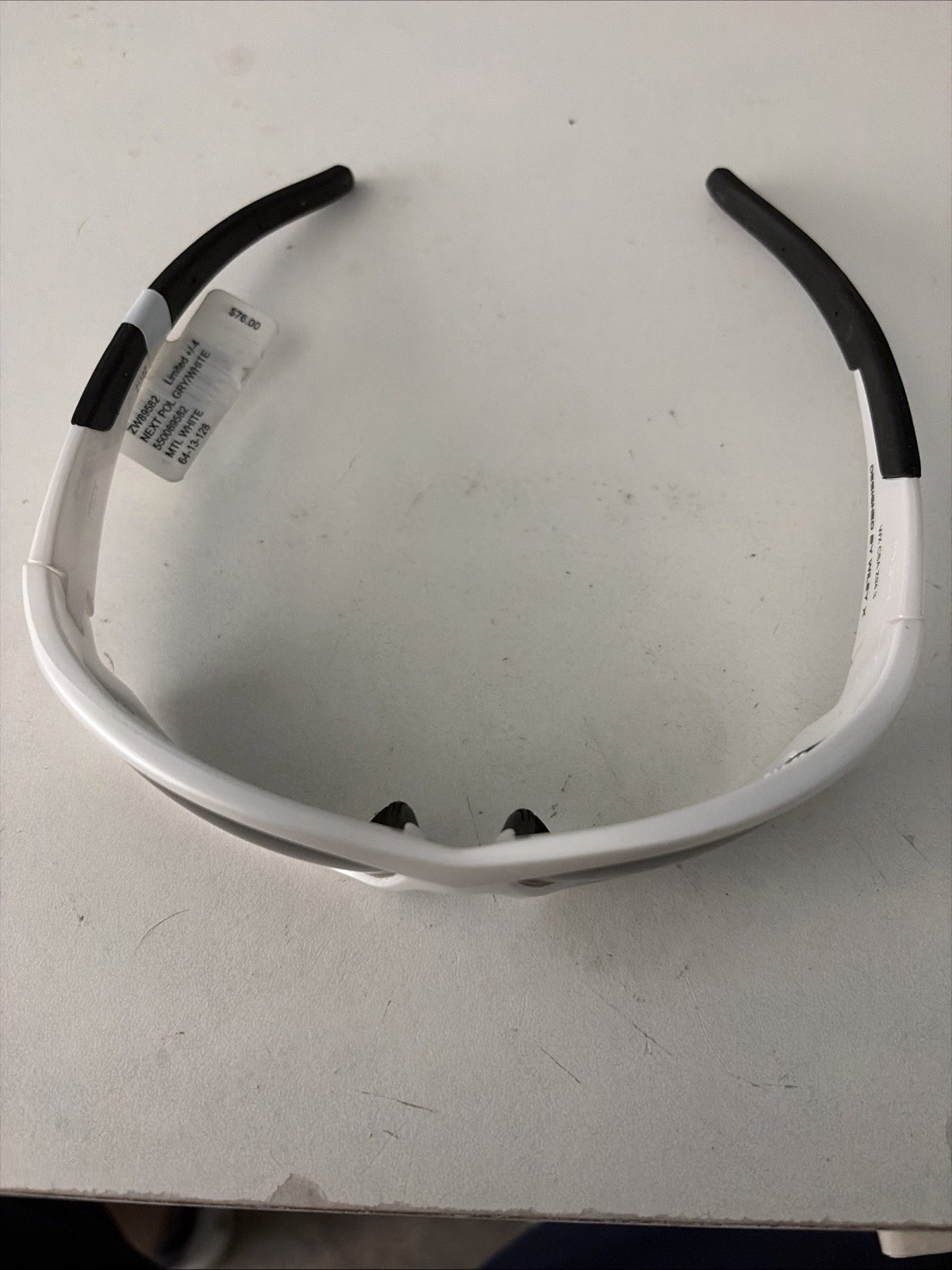 NWT DVX Next Wiley X Wrap white & black Polarized sunglasses MSRP $76
