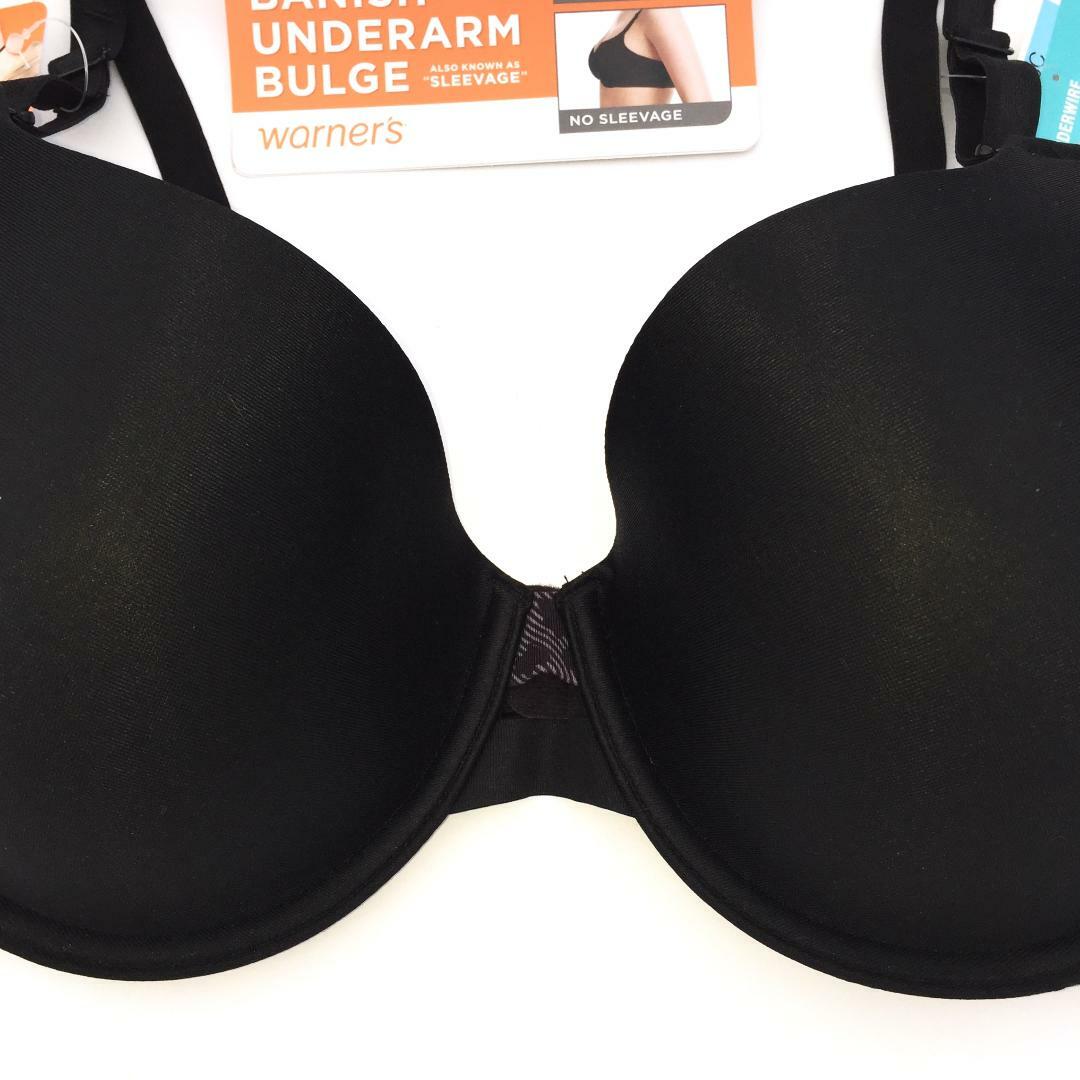 Warners NO SIDE EFFECTS Underwire Bra Convertible Straps Black or Ivory RB5781A