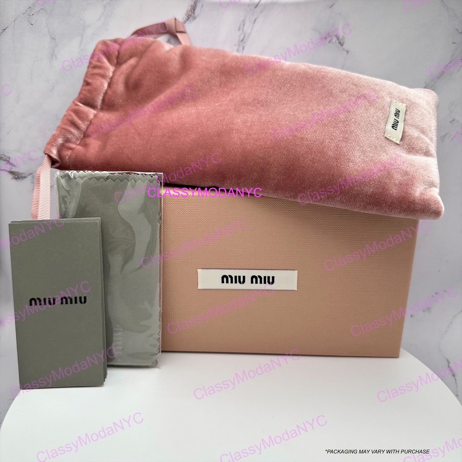 New MIU MIU Sunglasses Gold Slim Runway Wrap Rimless MU A51S 5AK50K Authentic