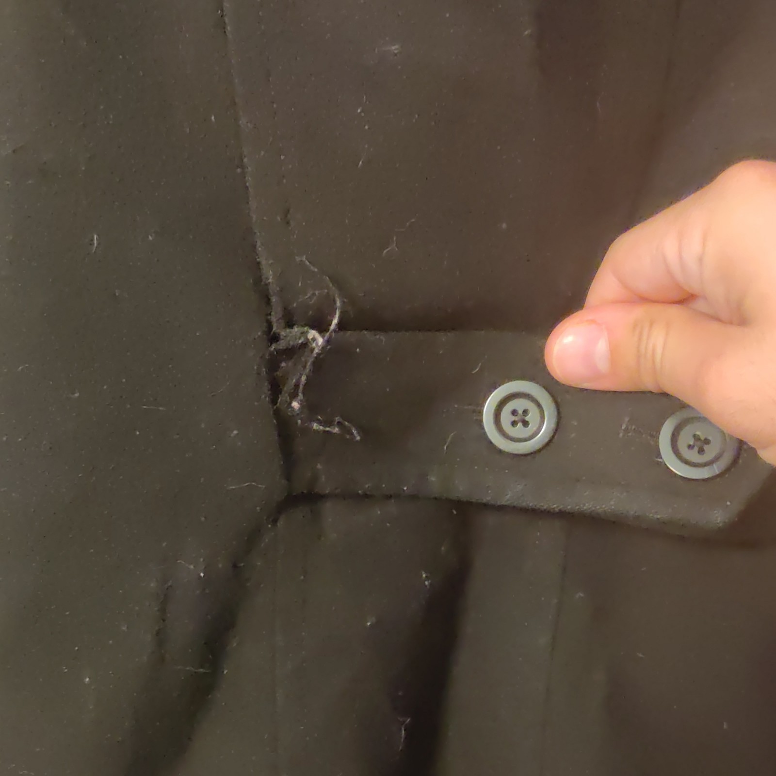Old Navy Men’s Black Pea Coat Button Front Lined Pockets Size M