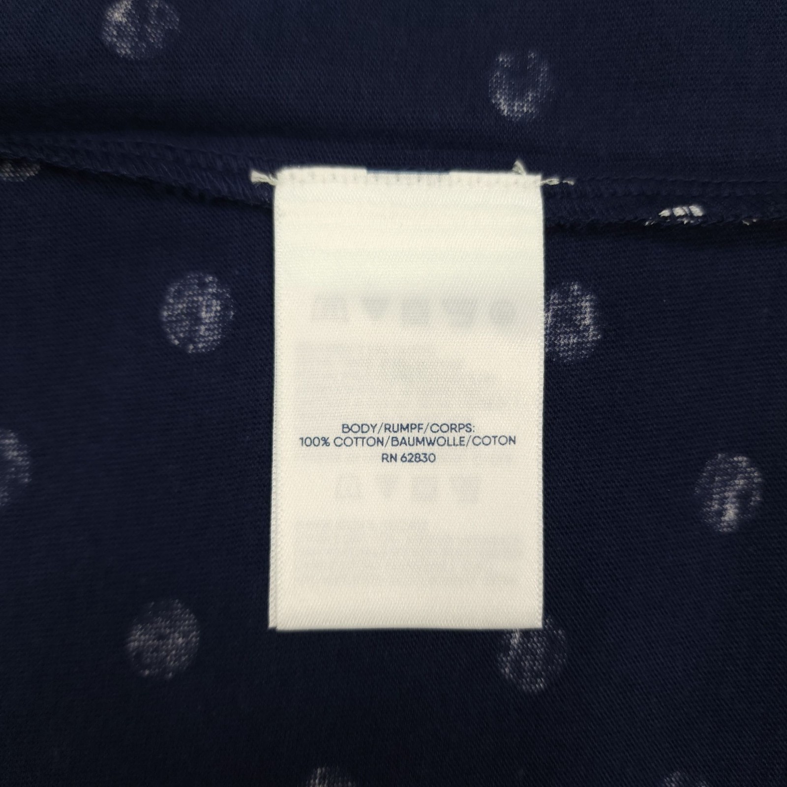 Lands End Womens Polka Dot Sleeveless Cotton Shift Dress Navy White Size M
